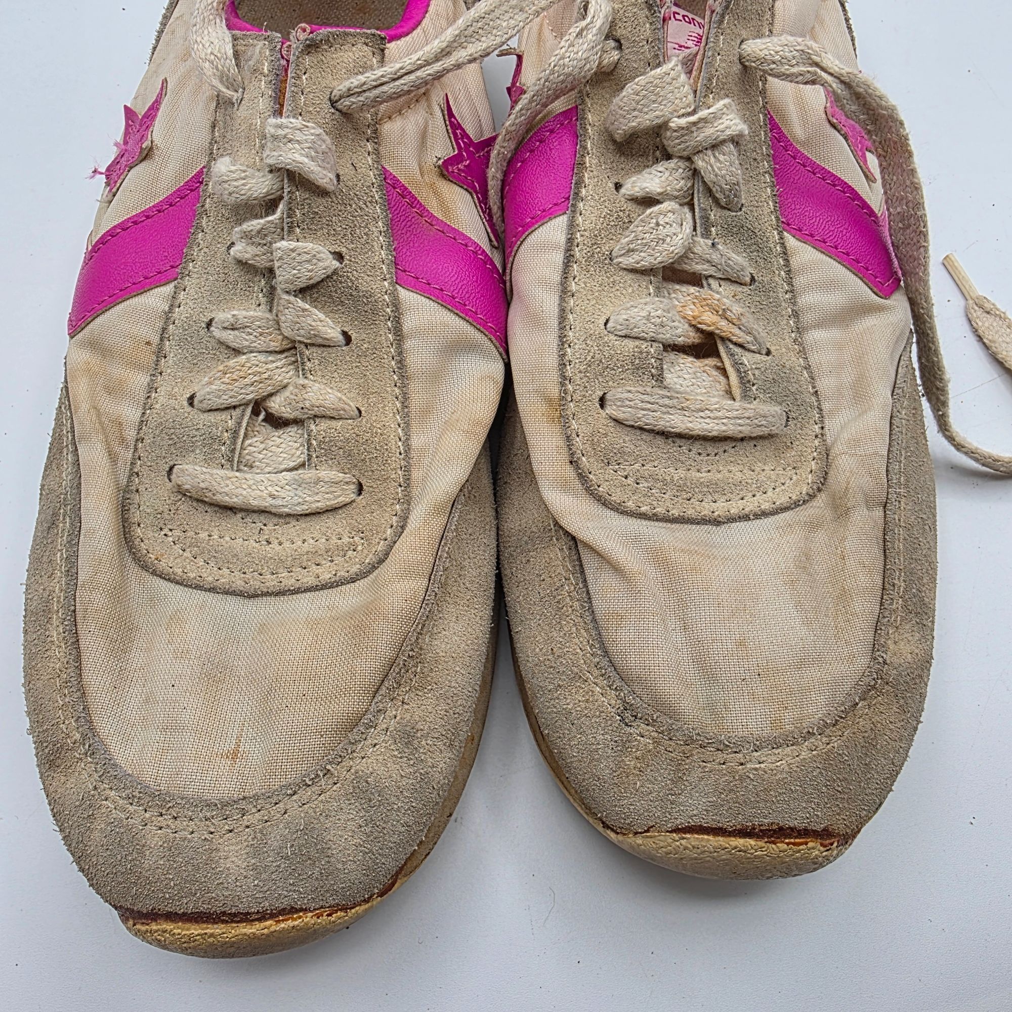 Converse Vintage 80's Converse Womens Size 5.5 Beige Pink Sneaker Sho Size US 5.5 / IT 35.5 - 11 Thumbnail