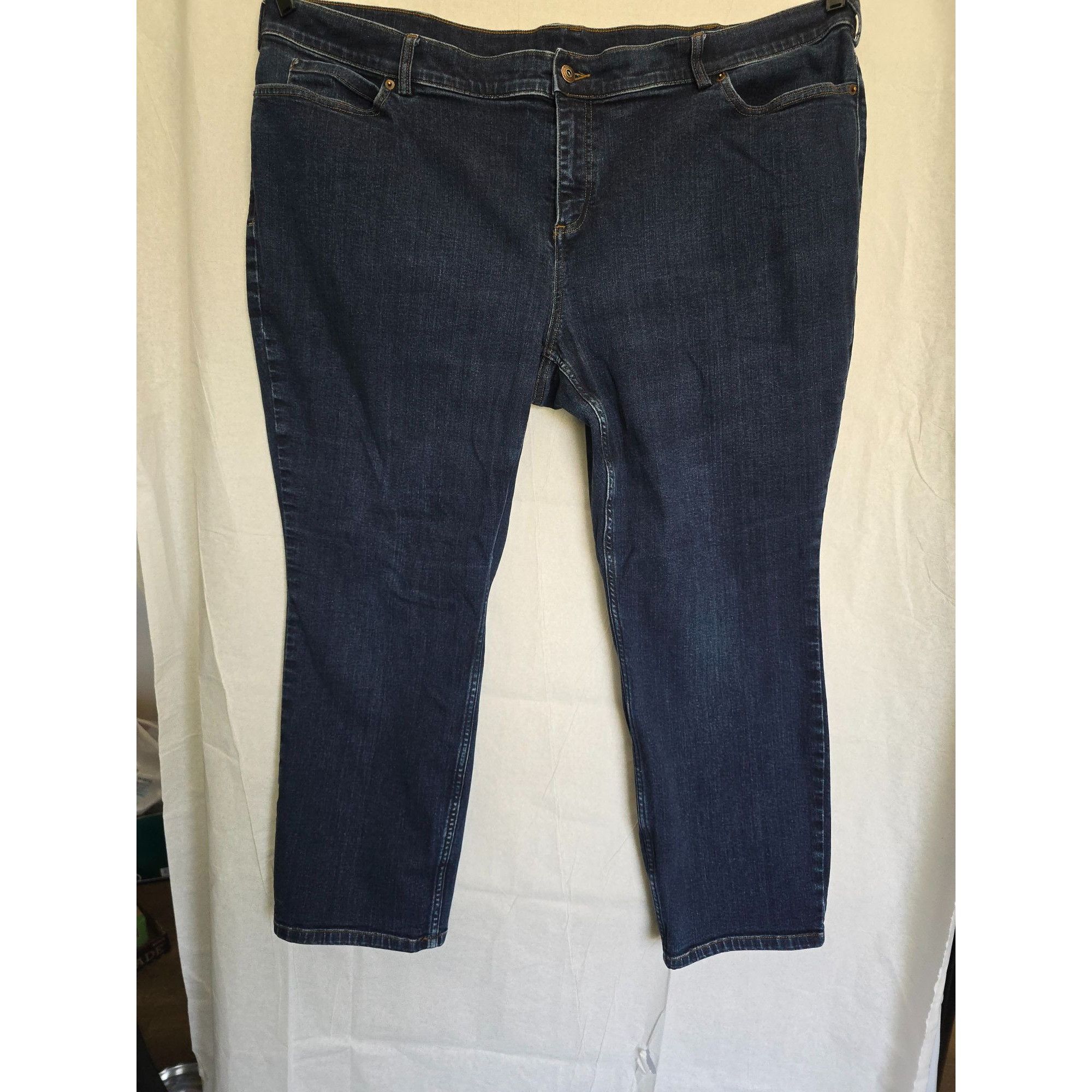 Other Duluth Trading Women's Plus Size Dark Wash Stretch Jeans 26W Size 29" - 1 Thumbnail
