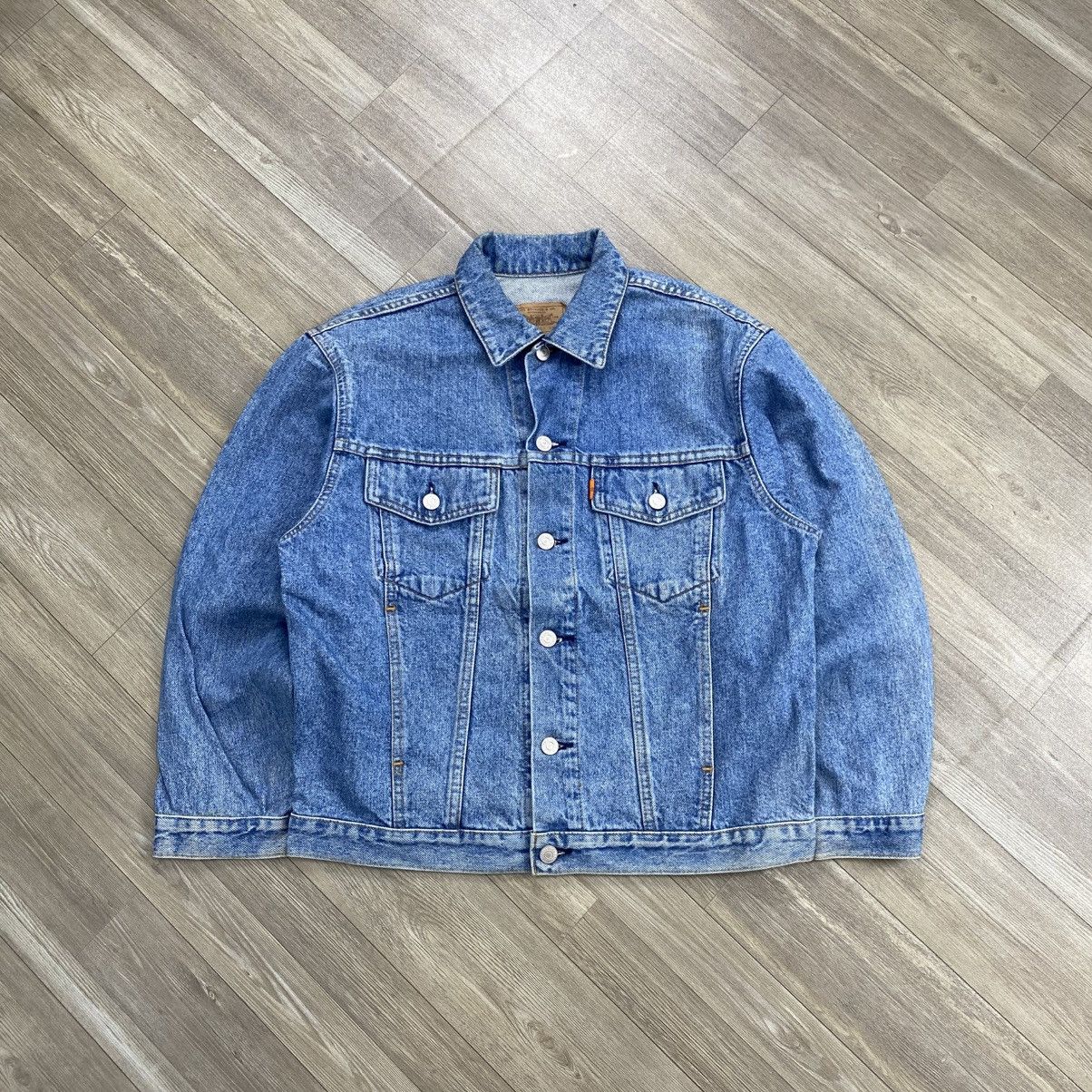 Levi's Vintage Clothing 1990s Vintage Levis 70651-0271 Orange Tab Denim Jacket Size US L / EU 52-54 / 3 - 1 Thumbnail