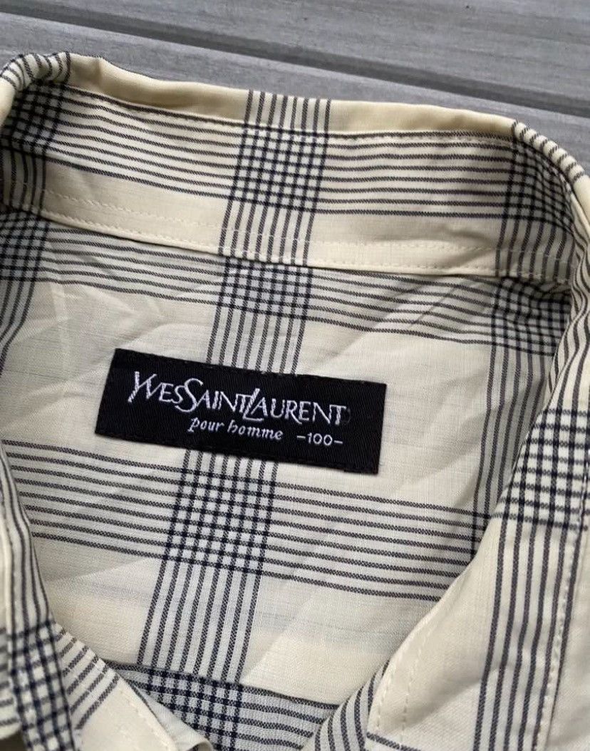 Yves Saint Laurent Vintage y2k yves saint laurent ysl open collar shirts button Size US L / EU 52-54 / 3 - 5 Thumbnail