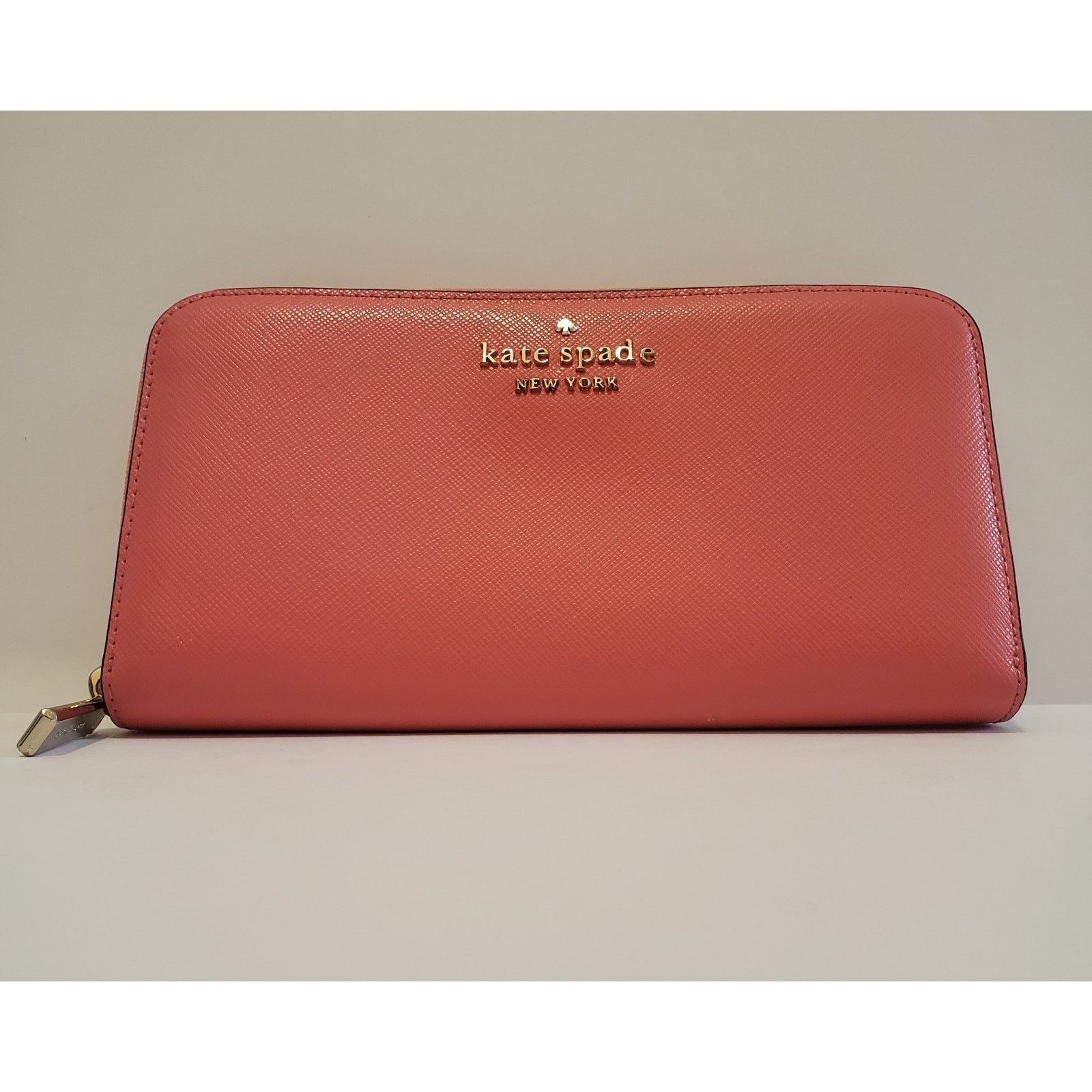 Kate Spade Cameron St Lacey Zip Around Wallet Pink Bonnet9W, Women's