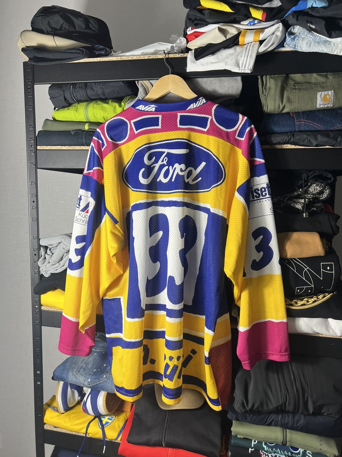 NHL 🏒 Vintage EV Zug Switzerland Ice Hockey Jersey #33 A. Künzi Size US L / EU 52-54 / 3 - 4 Thumbnail