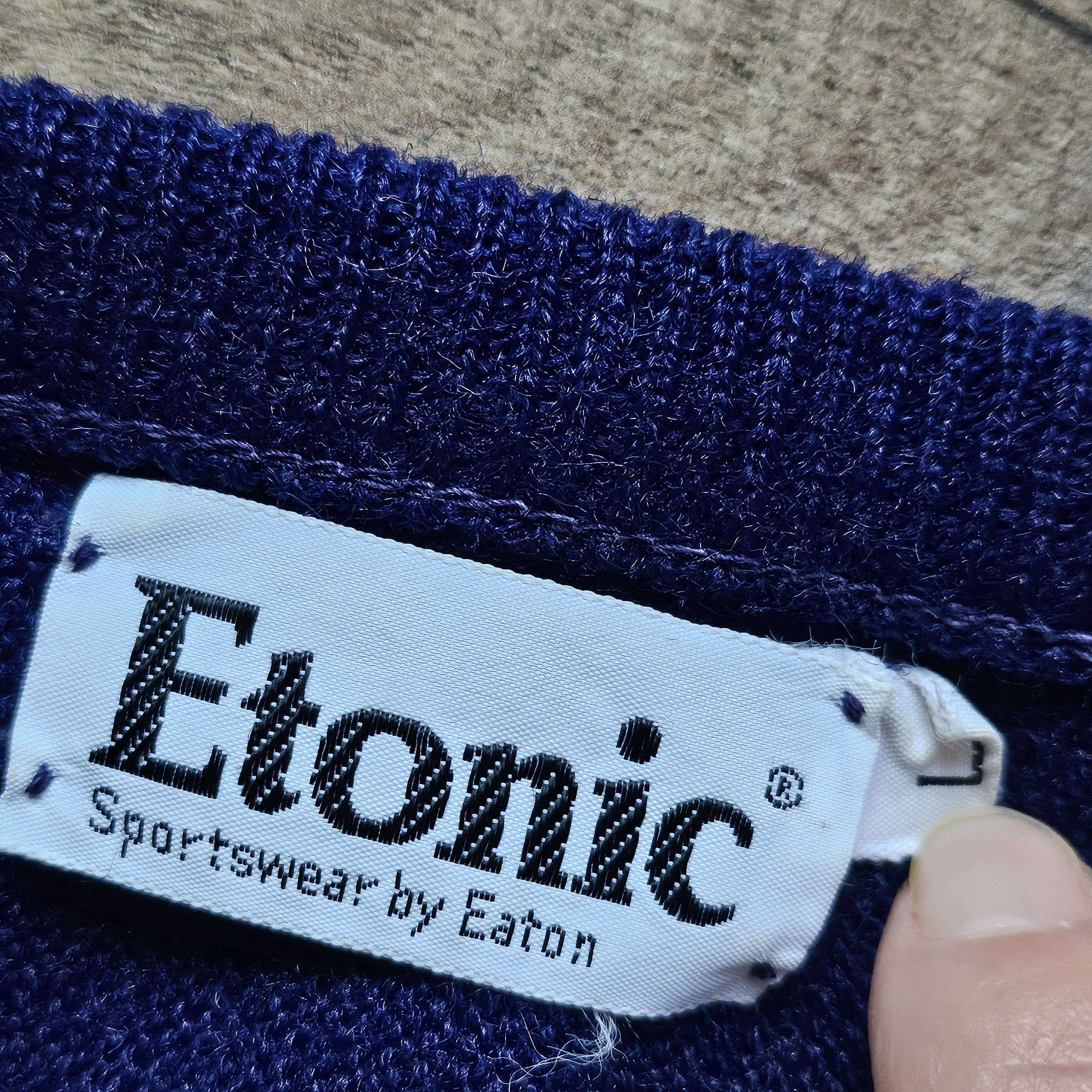 Etonic × Vintage Vintage Navy Etonic SWEATER, Country Club V-Neck Size US L / EU 52-54 / 3 - 5 Thumbnail