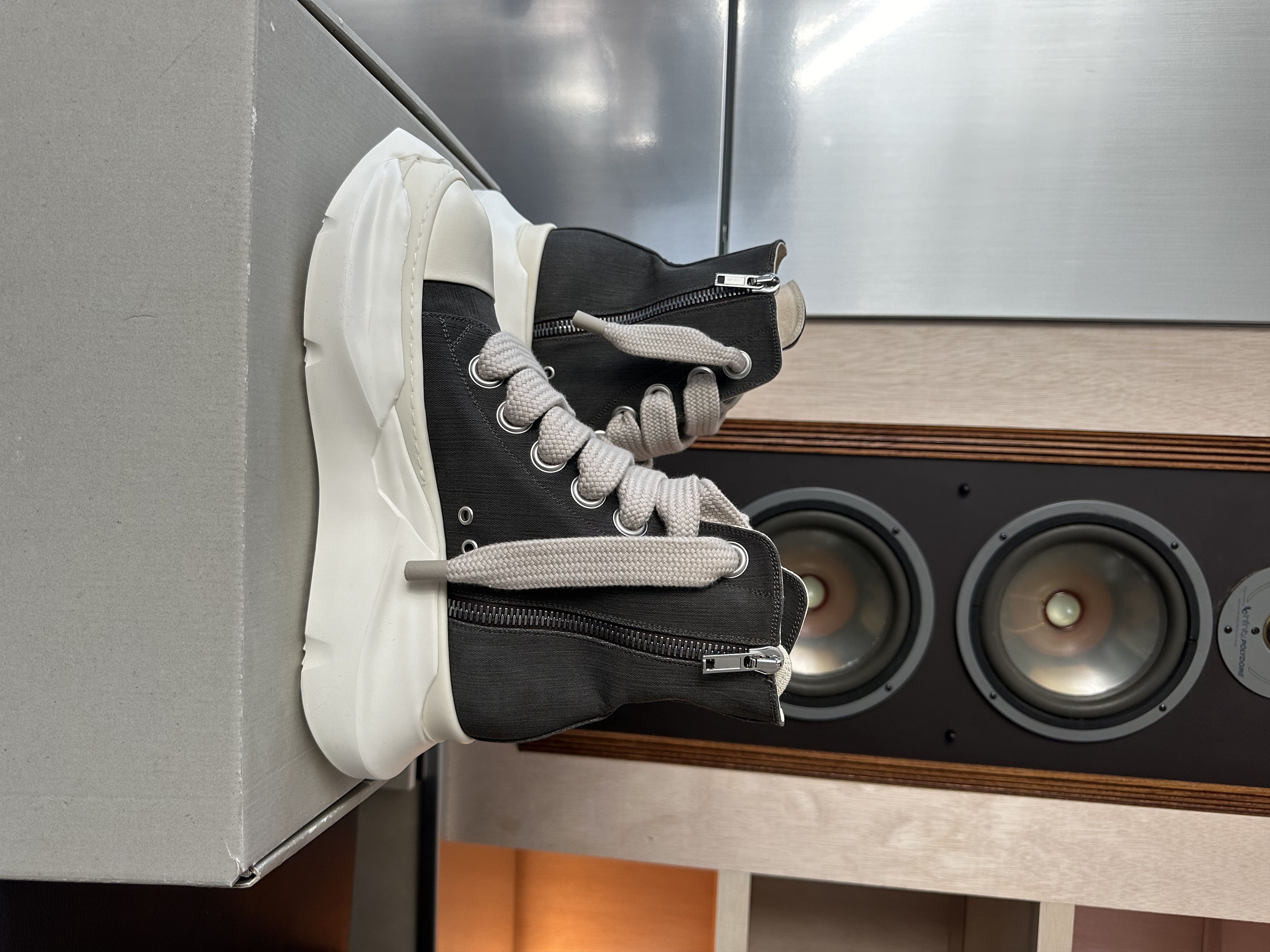 Rick Owens Drkshdw Abstract Jumbo Lace Grey Size 43.5/10.5