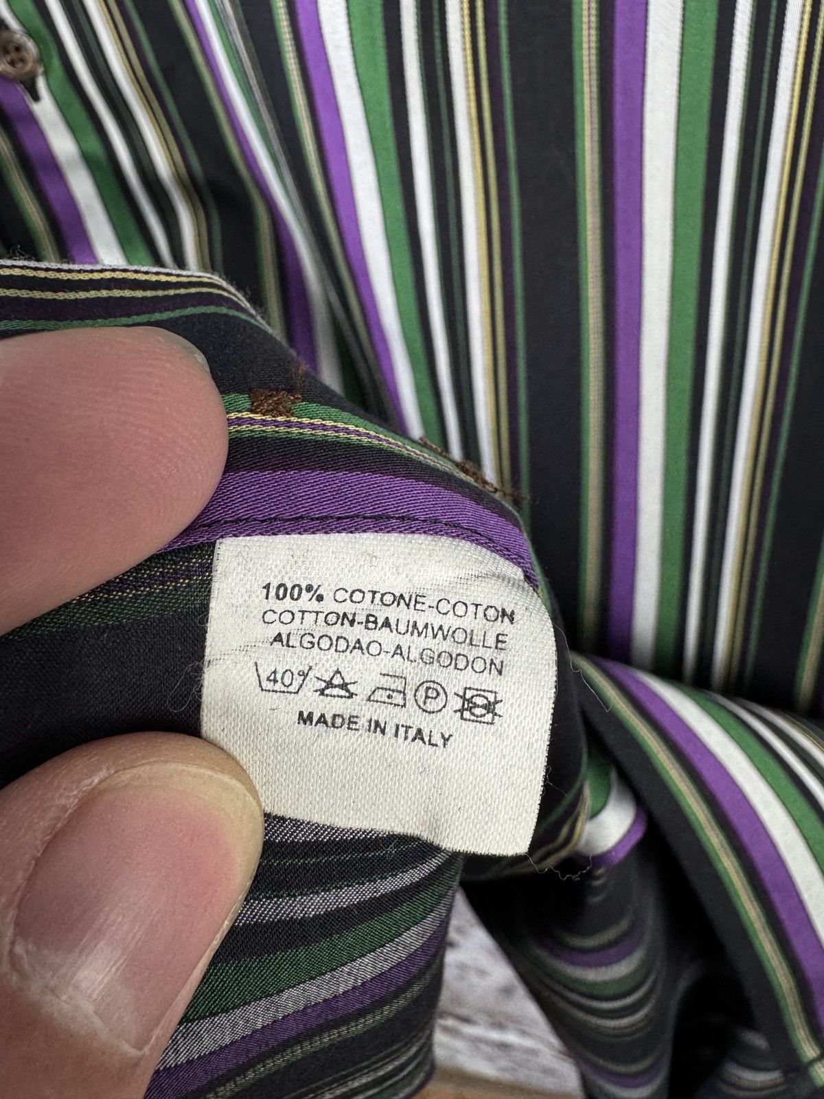 Etro Men’s Etro Milano Striped Shirt Button Up Long Sleeve Size38 Size US M / EU 48-50 / 2 - 8 Thumbnail