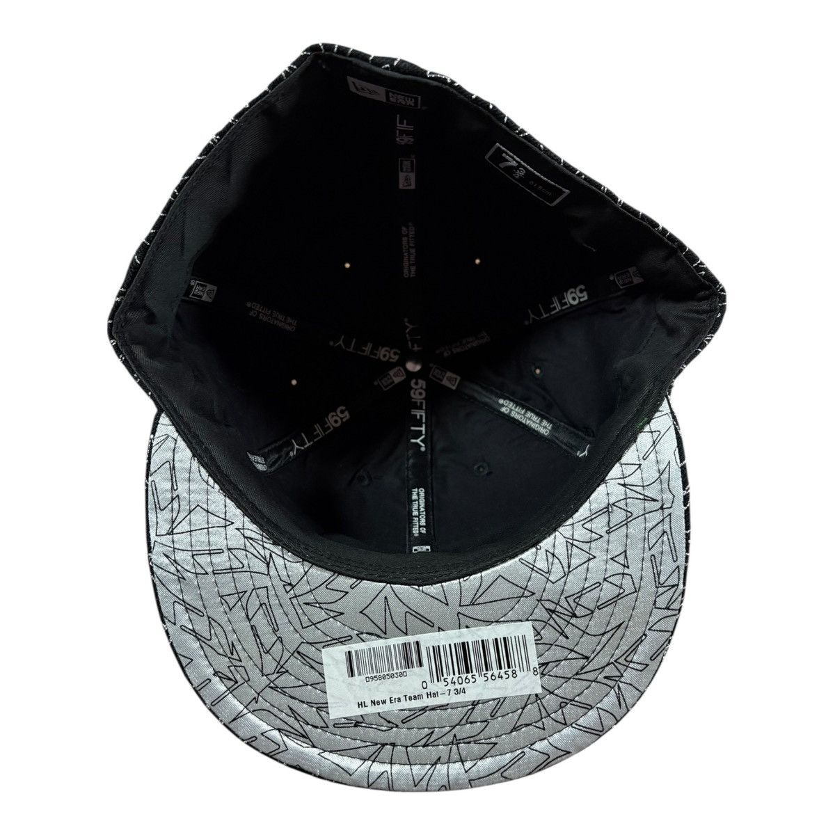 Other New Era 59FIFTY Fitted Hat 7 3/4 Black All Over Embroidered Size ONE SIZE - 4 Thumbnail