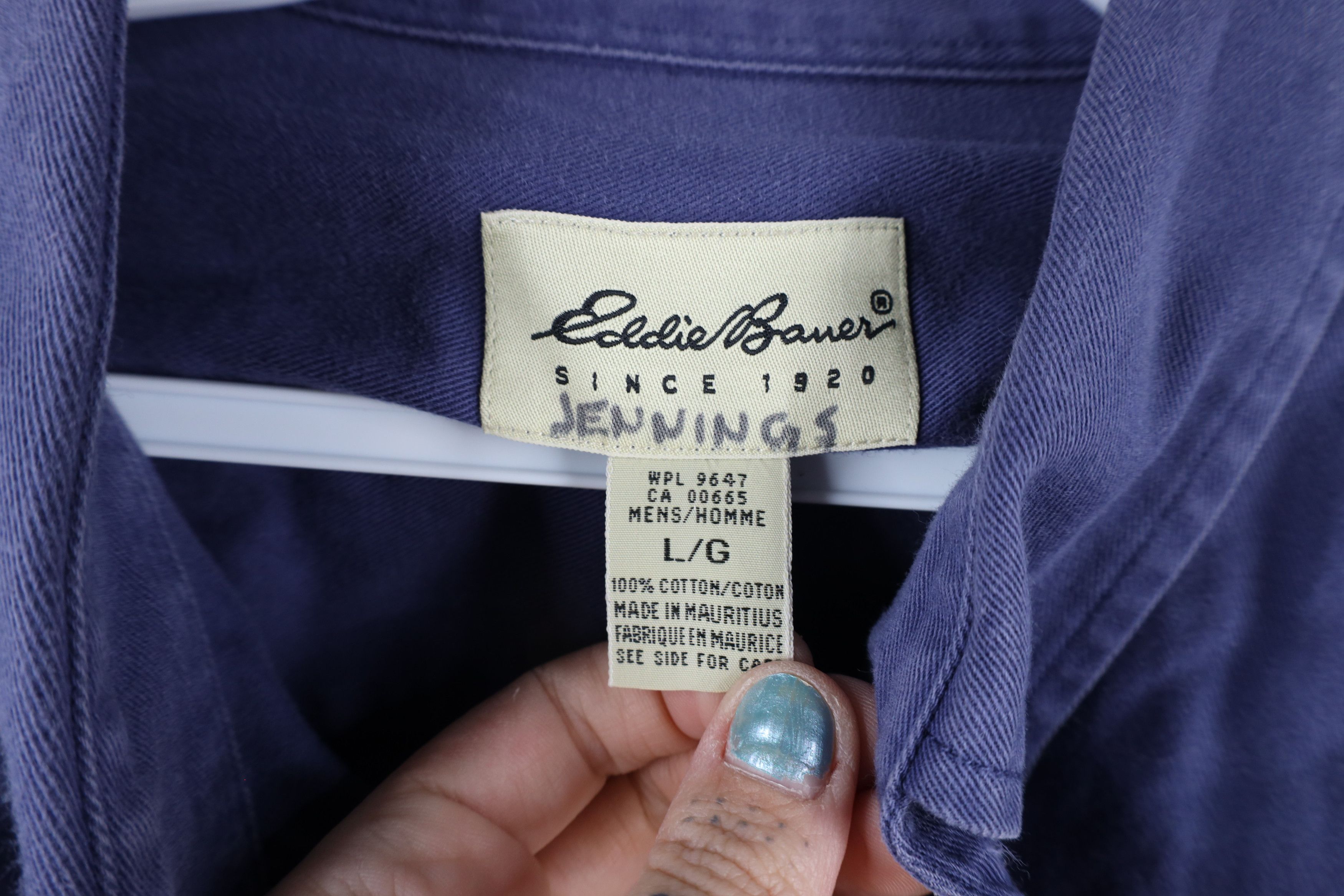 Eddie Bauer × Vintage Vintage 90s Eddie Bauer Heavyweight Twill Button Down Shirt Size US L / EU 52-54 / 3 - 6 Thumbnail