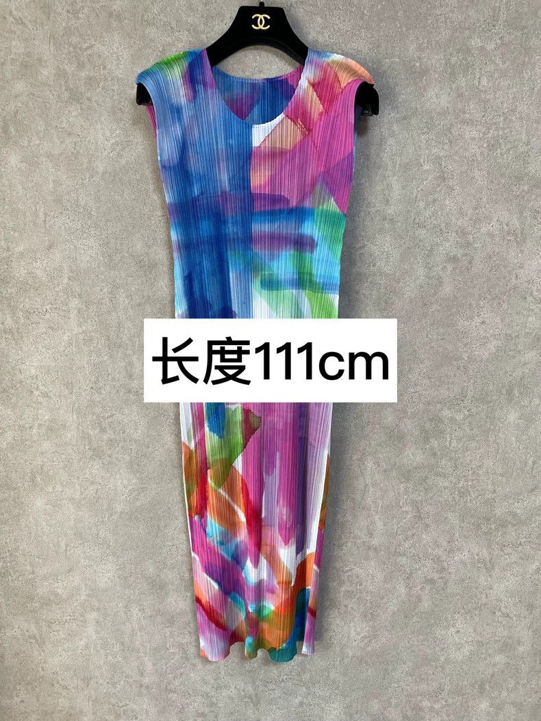 Issey Miyake Issey Miyake size:3 Blue and pink watercolor ink wash dres Size XS / US 0-2 / IT 36-38 - 2 Thumbnail
