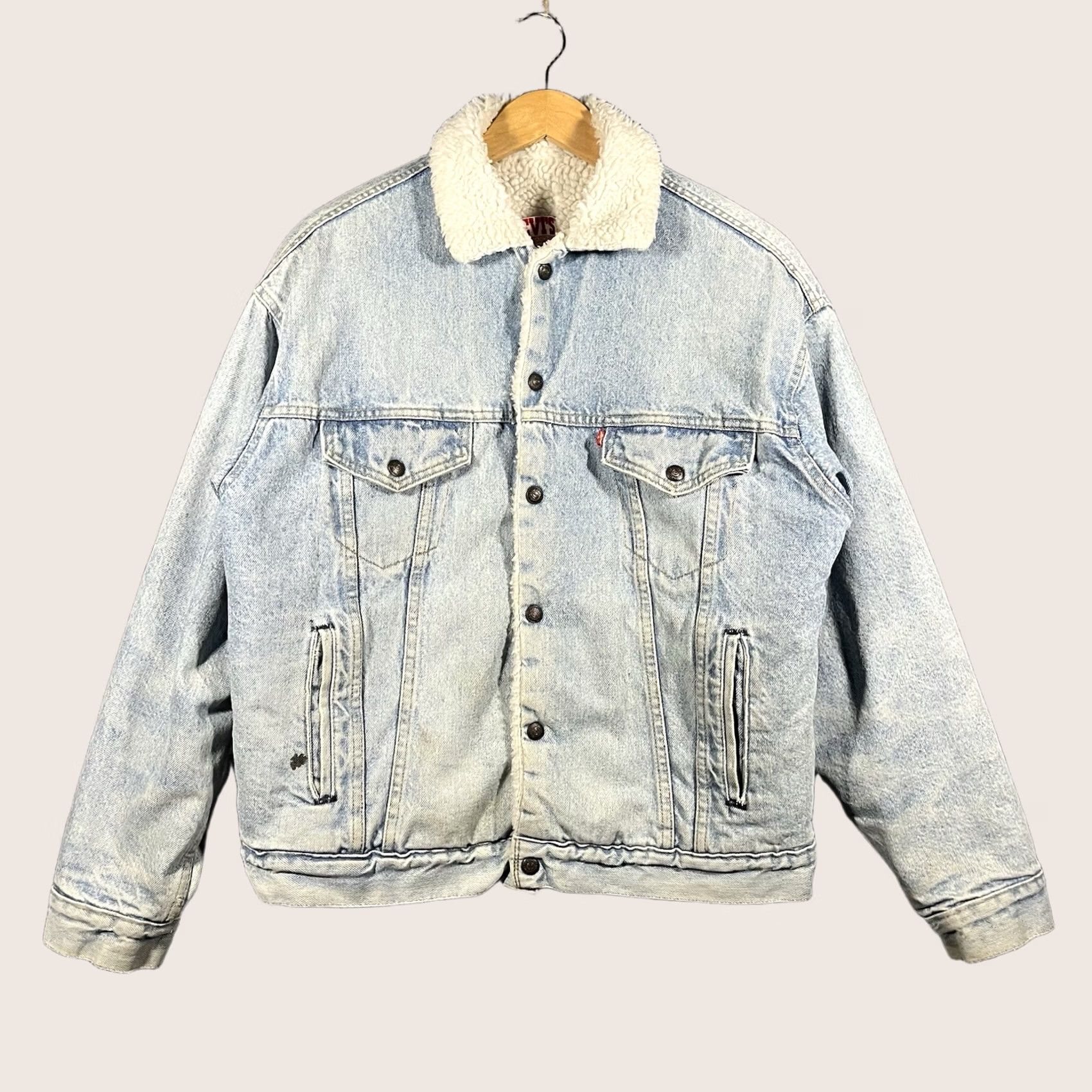 Levi's VINTAGE Levi's Denim Jacket Mens M Blue 1982 USA Sherpa Lined Denim Jacket Size US M / EU 48-50 / 2 - 1 Thumbnail