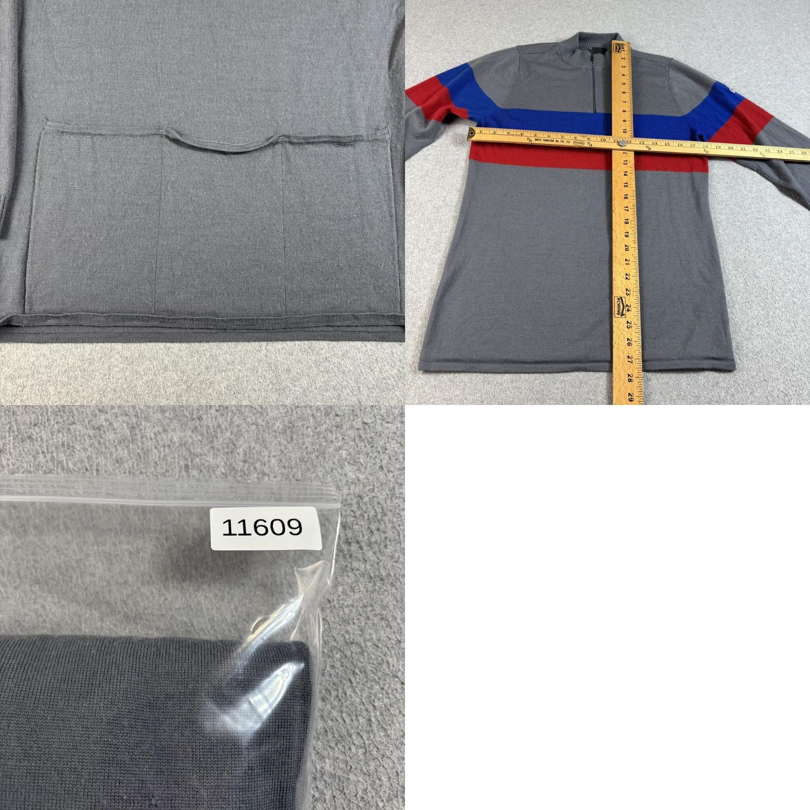 Nike Nike Cycling Merino Wool Sweater Mens Large Gray 1/4 Zip Mock Neck Pockets Bike Size US L / EU 52-54 / 3 - 9 Thumbnail