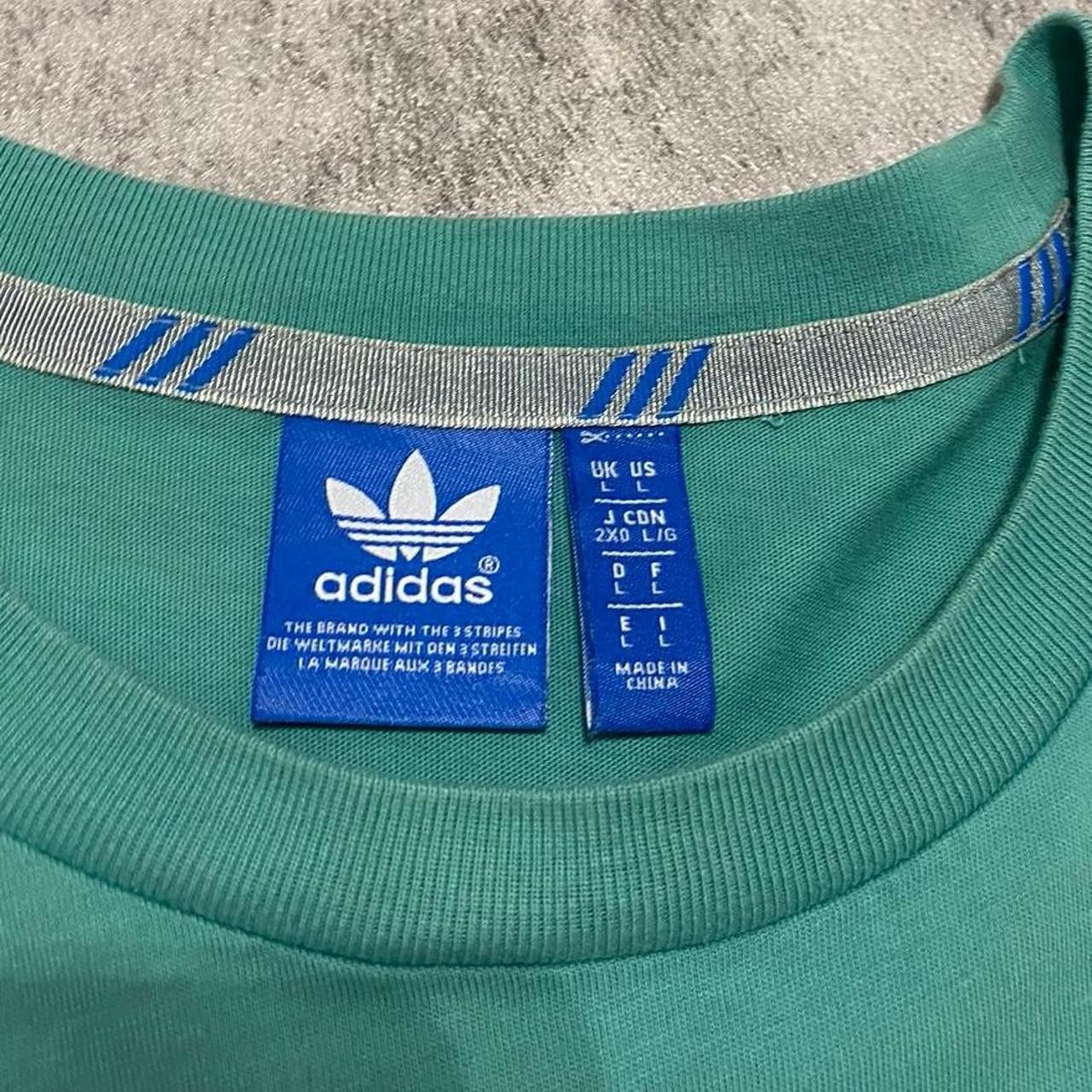 Adidas Adidas Originals green and white striped tee Streetwear Size US L / EU 52-54 / 3 - 4 Thumbnail