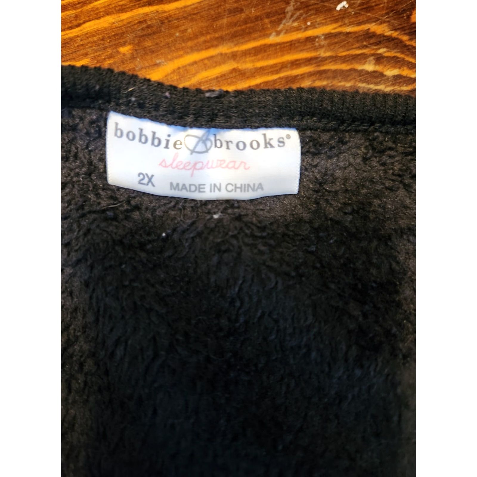 Vintage Bobbie Brooks Sleepwear Panda Black Long Sleeve Fleece Top 2X Womens Pajama Top Pullover Size XXL / US 16-18 / IT 52-54 - 5 Thumbnail