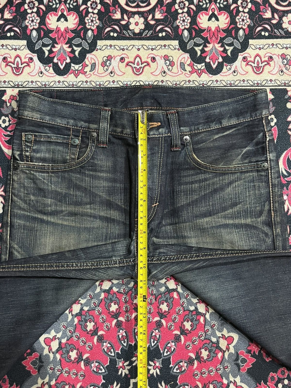 Edwin Vintage Edwin 512 Made in Japan Dark Washed Flare Jeans Size US 31 - 14 Thumbnail