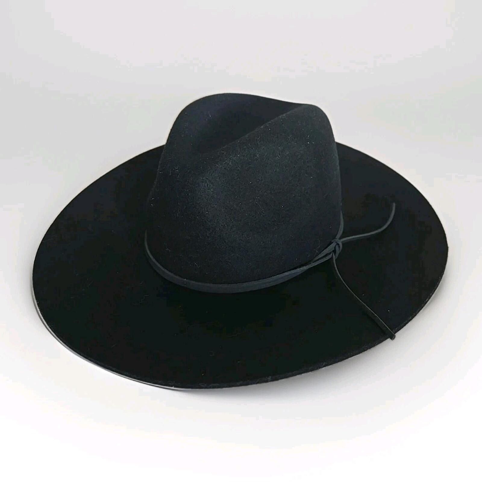 Saks Fifth Avenue Saks Fifth Avenue Fedora Hat Women's 100% Wool Black Size ONE SIZE - 3 Thumbnail