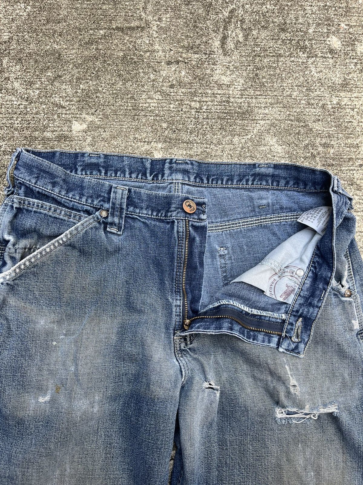 Lee × Vintage Vintage Y2K Baggy Skater Thrashed Carpenter Jeans Size US 30 / EU 46 - 3 Thumbnail
