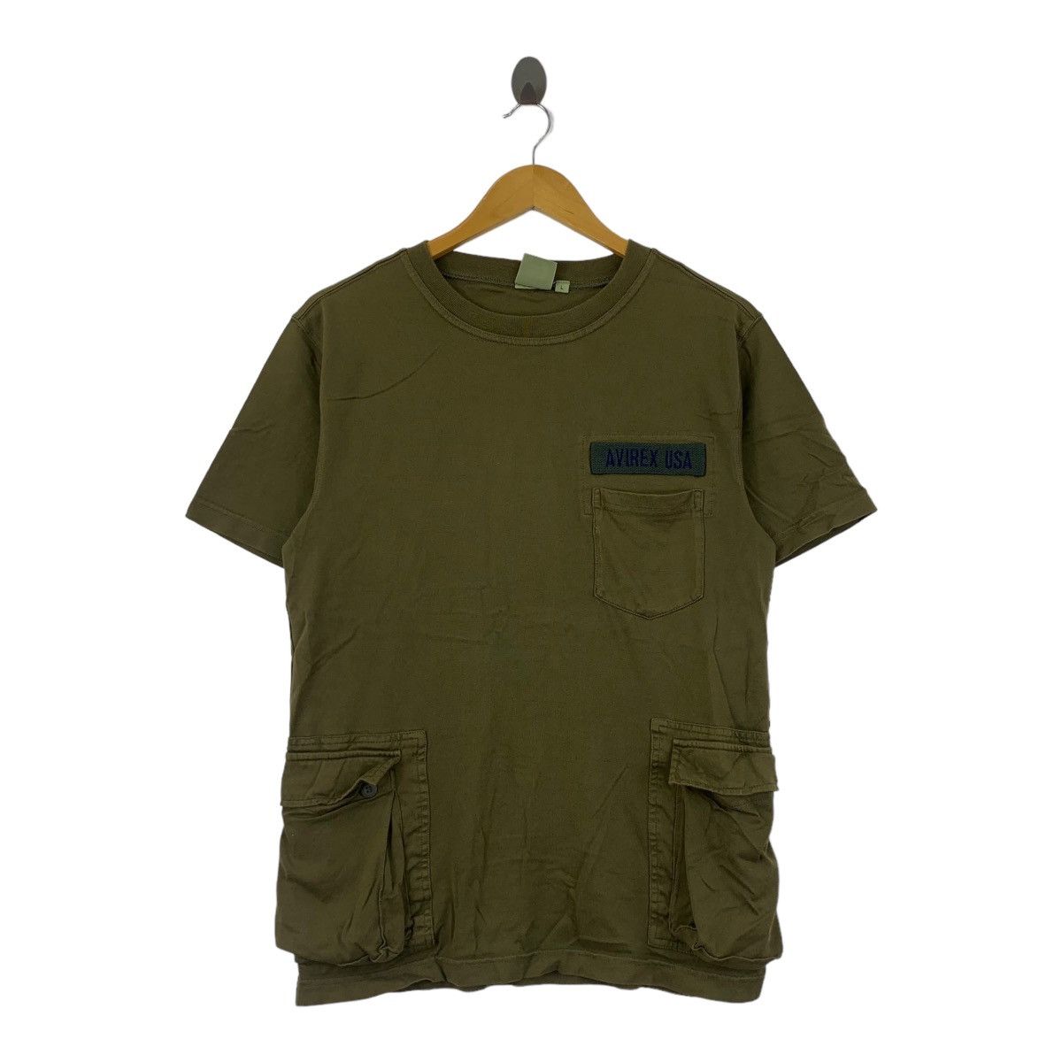 Avirex Vintage AVIREX USA NAVY Department Pocket Tee Shirt Military Size US L / EU 52-54 / 3 - 1 Thumbnail