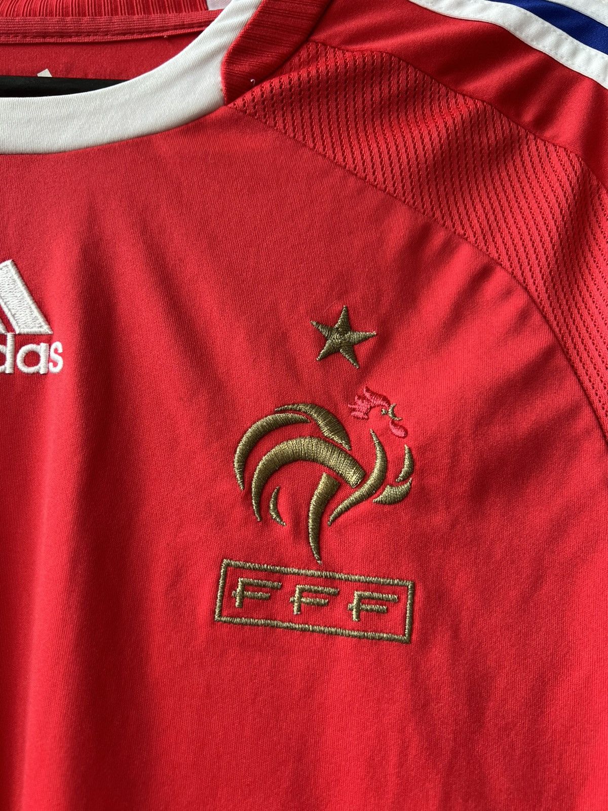 Adidas 2007/08 FRANCE TEAM AWAY SOCCER JERSEY FOOTBALL SHIRT ADIDAS Size US L / EU 52-54 / 3 - 6 Thumbnail