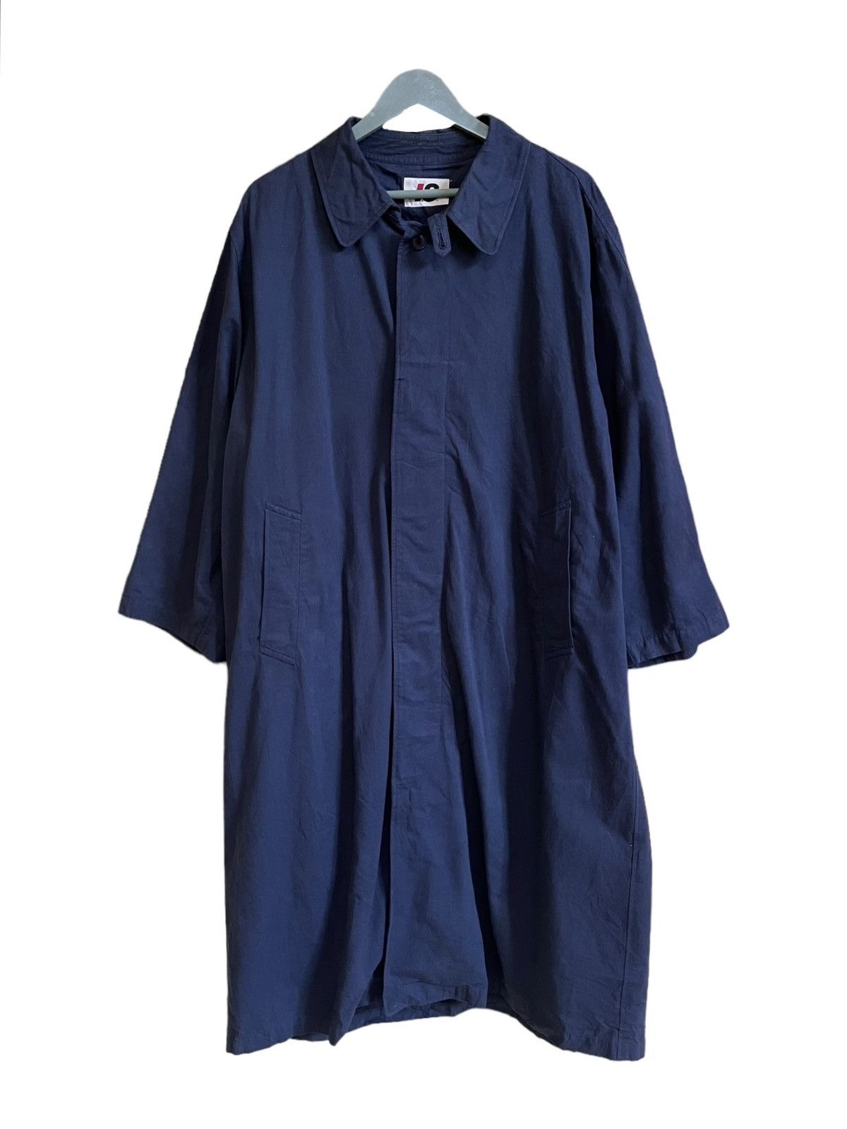 image of Is By Issey Miyake Trench Jacket in Blue Black, Men's (Size XL)