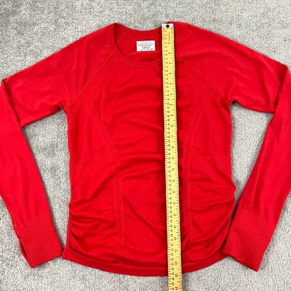 Athleta Athleta Fastest Track Shirt Womens Medium Red Performance Running Long Sleeve Size M / US 6-8 / IT 42-44 - 5 Thumbnail