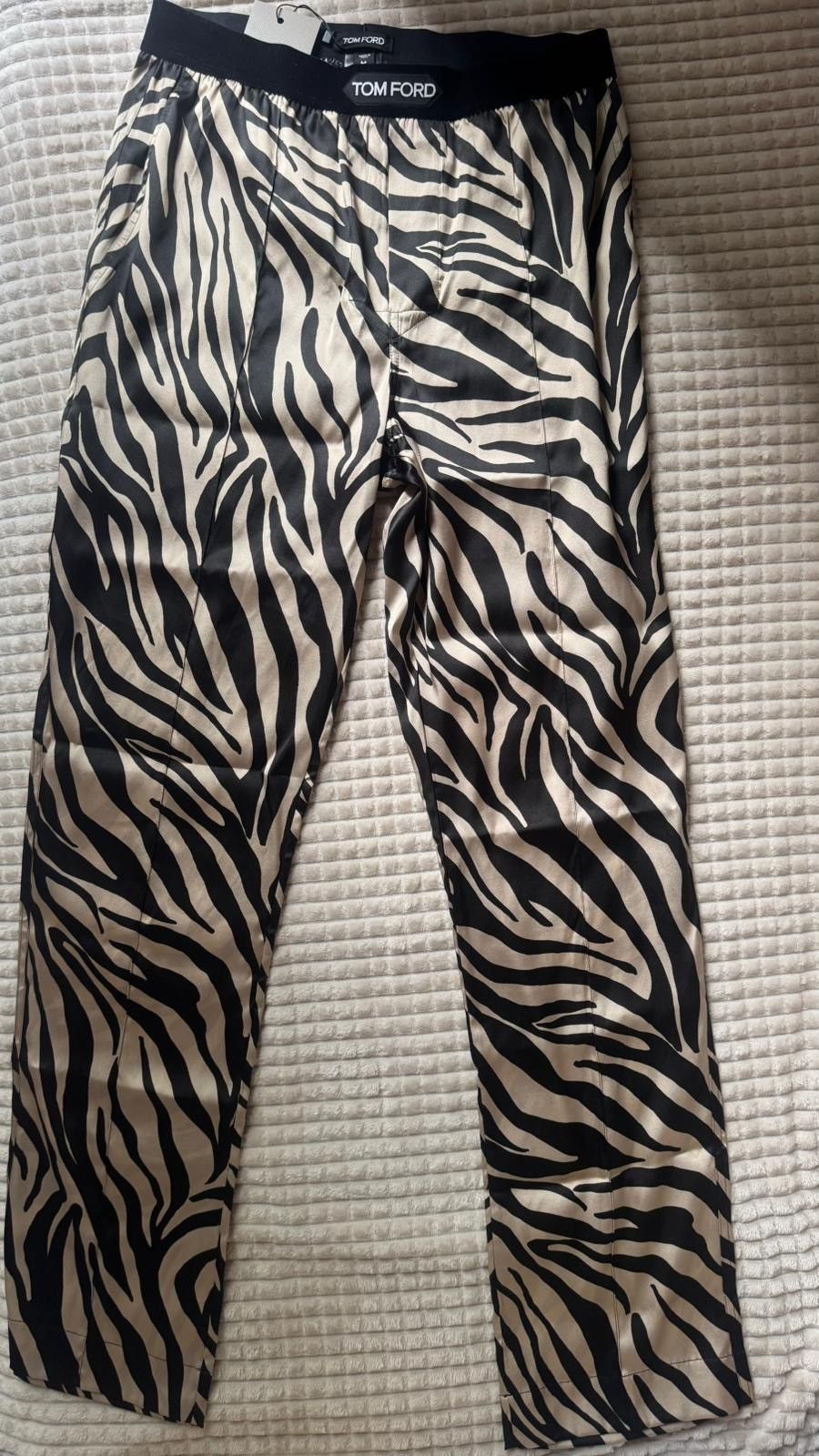 Tom Ford SILK SATIN PIJAMA PANTS zebra detailing Size US 32 / EU 48 - 1 Thumbnail