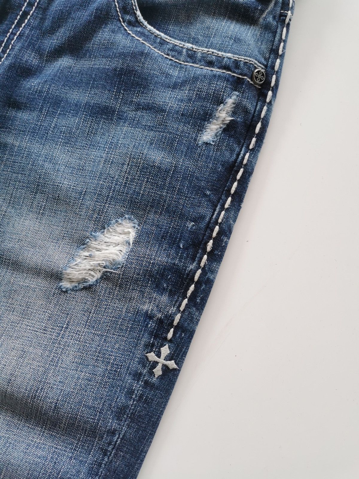 Affliction Y2k Affliction Distressed Denim Black Premium Size US 34 / EU 50 - 13 Thumbnail