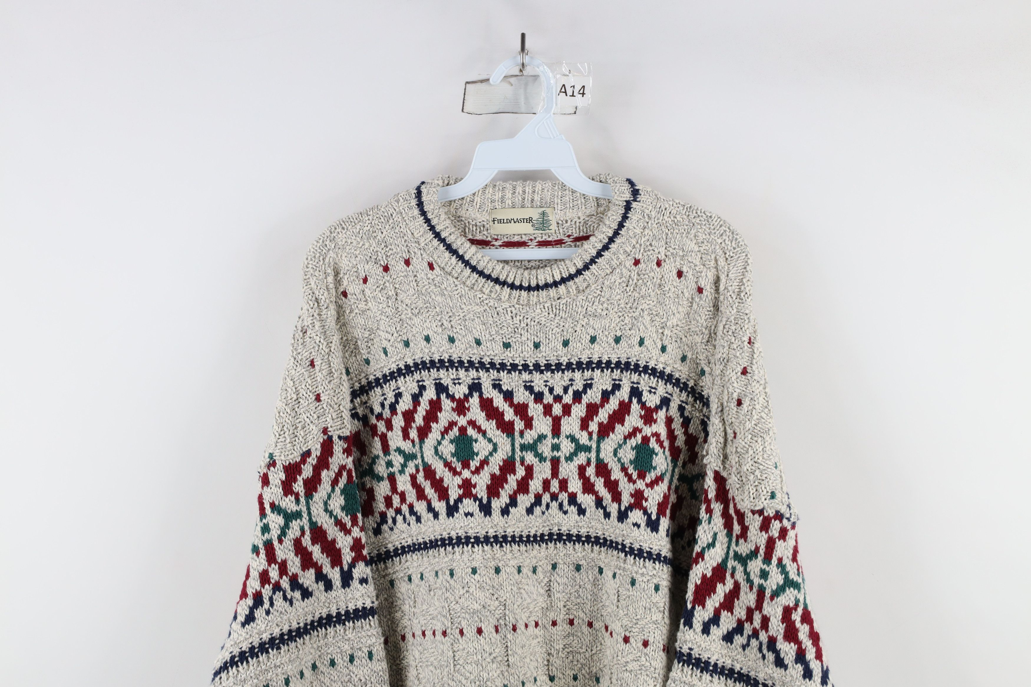 Vintage Vintage 90s Streetwear Southwestern Fair Isle Sweater Size US XL / EU 56 / 4 - 2 Thumbnail