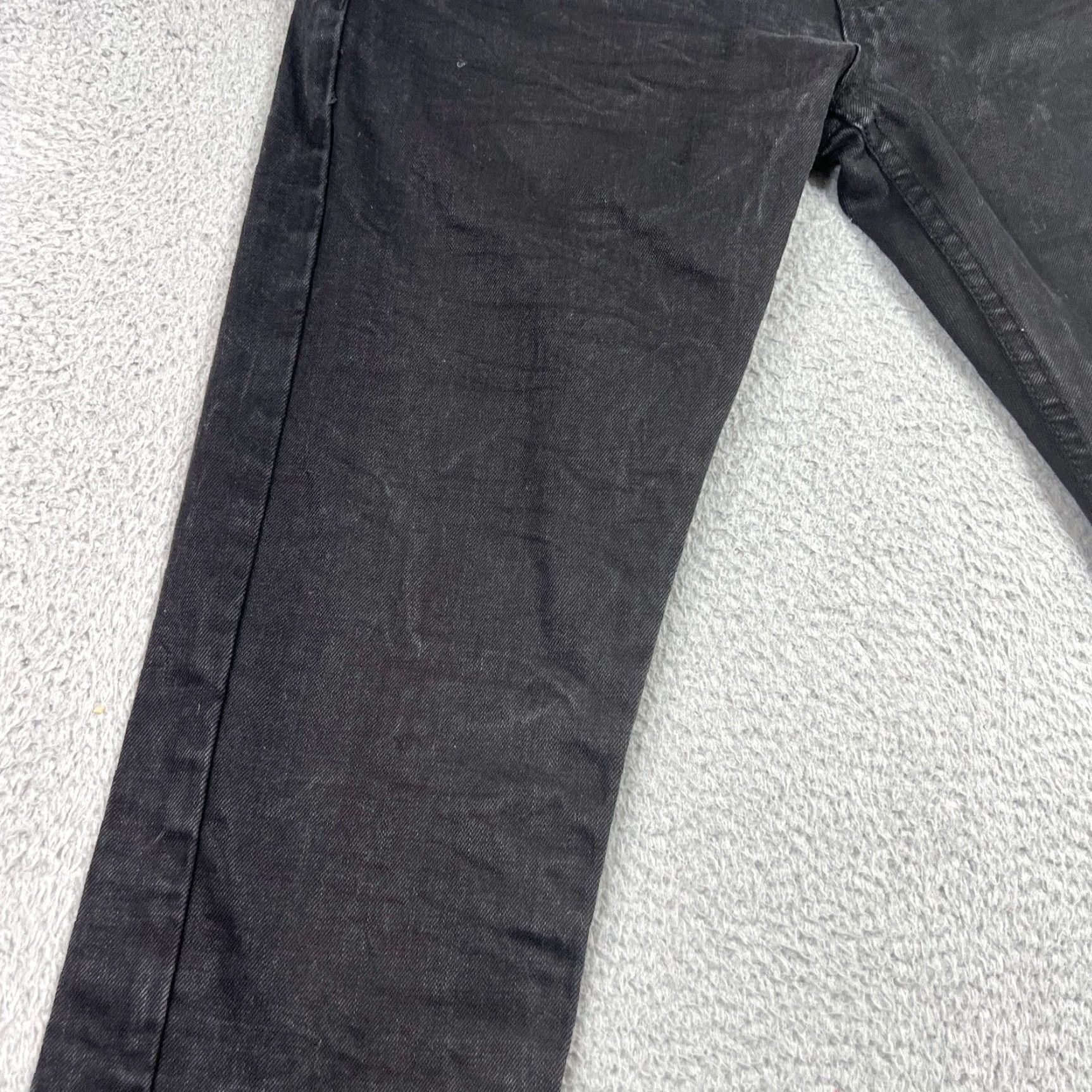 Denime VINTAGE Decibel Jeans Men's 36X32 Denim Straight Fit Black Distressed Biker Style Jeans Size US 36 / EU 52 - 2 Thumbnail