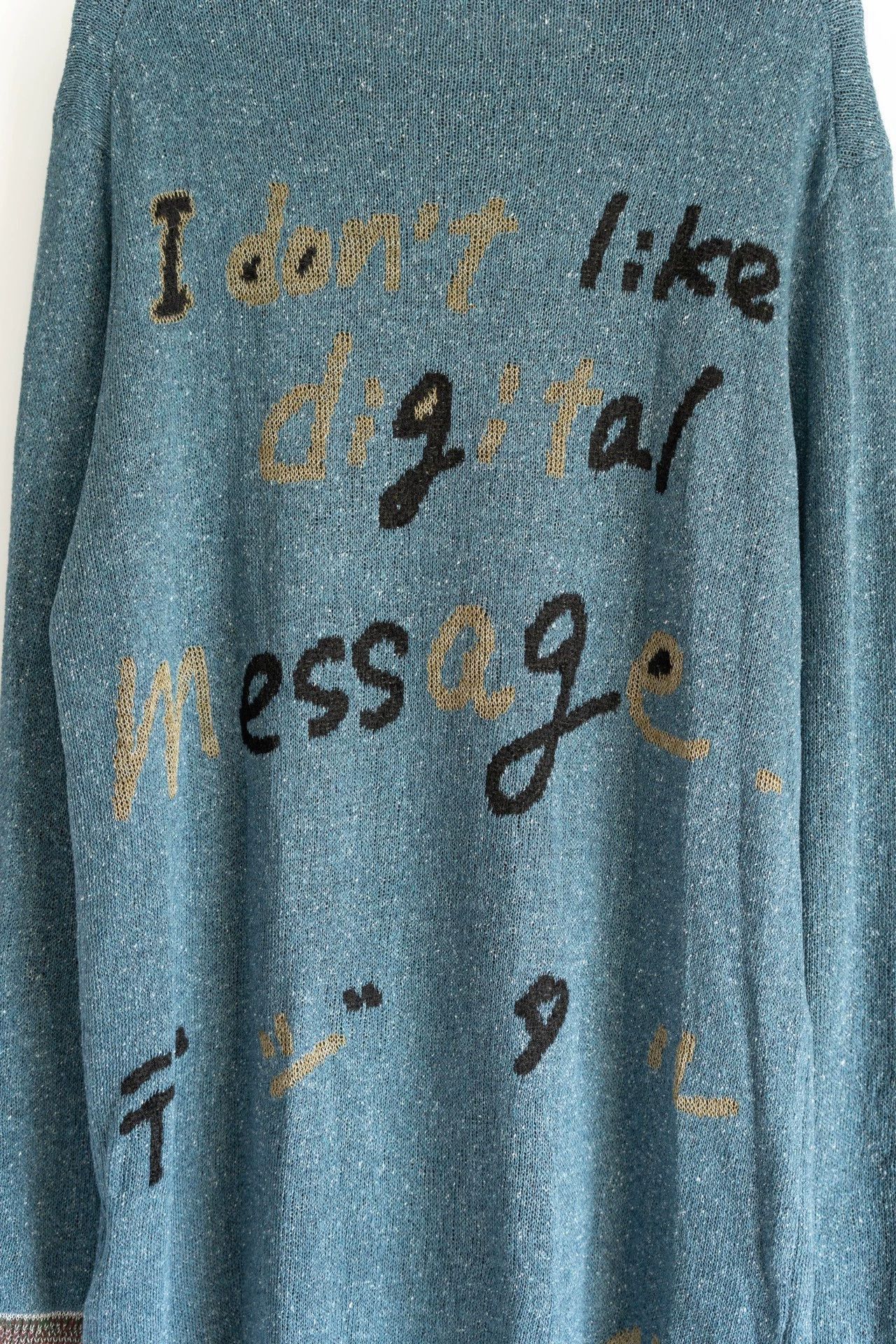Yohji Yamamoto Yohji Yamamoto 22ss slogan graffiti silk sweater Size US L / EU 52-54 / 3 - 5 Thumbnail