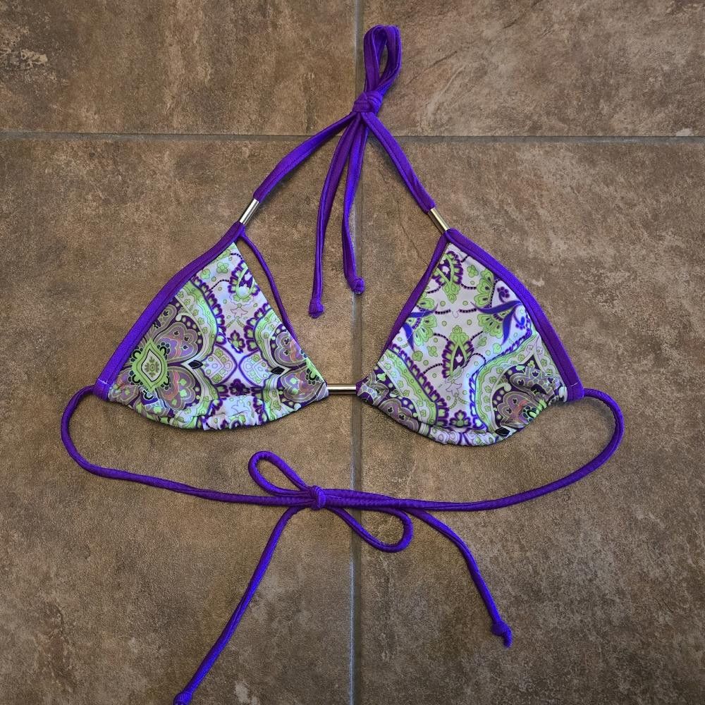 Venus Multicolored Print Venus Bikini Top Size ONE SIZE - 1 Thumbnail