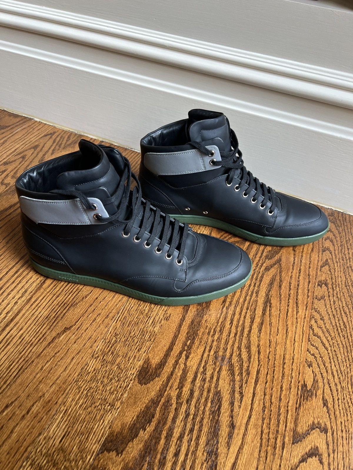 Dior Dior Mens High Tops Black/ Grey/ Green Size US 10.5 / EU 43-44 - 2 Thumbnail