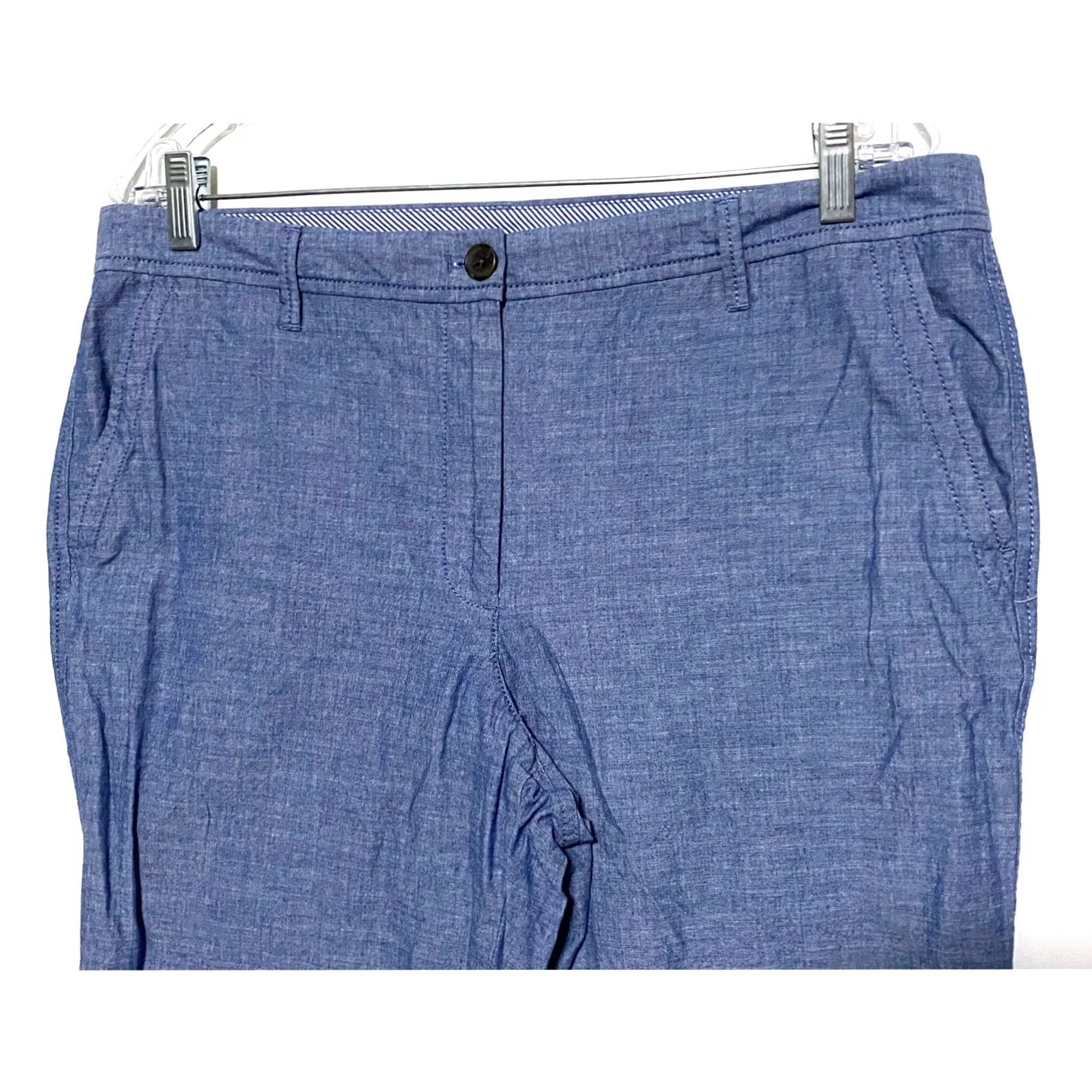 Talbots Talbots Pants Womens 12 Blue Girlfriend Chino Chambray Coastal Classic Minimalist Chic Size 34" / US 12 / IT 48 - 3 Thumbnail