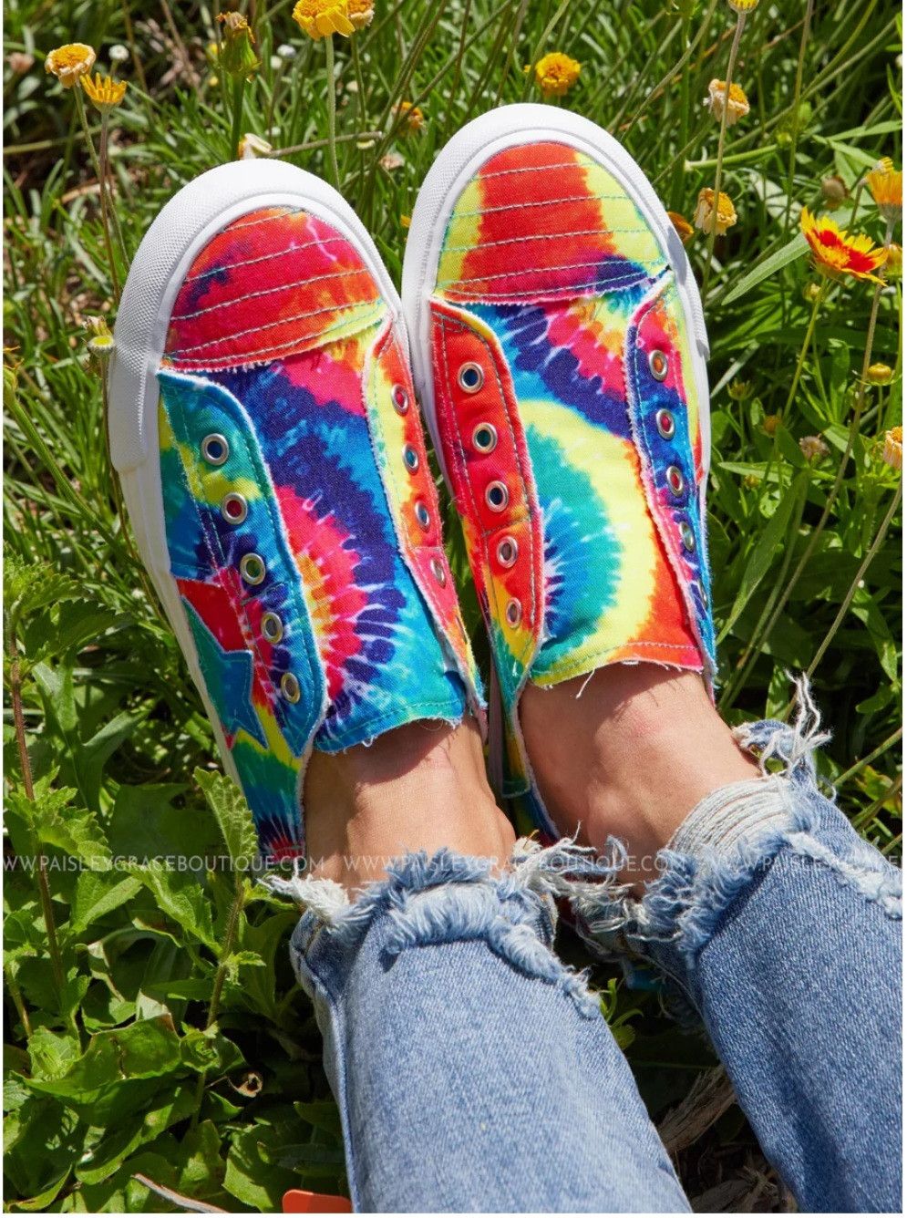 Other Gypsy Jazz multi-colored tie-dye slip-on canvas sneakers Size US 8 / IT 38 - 1 Thumbnail
