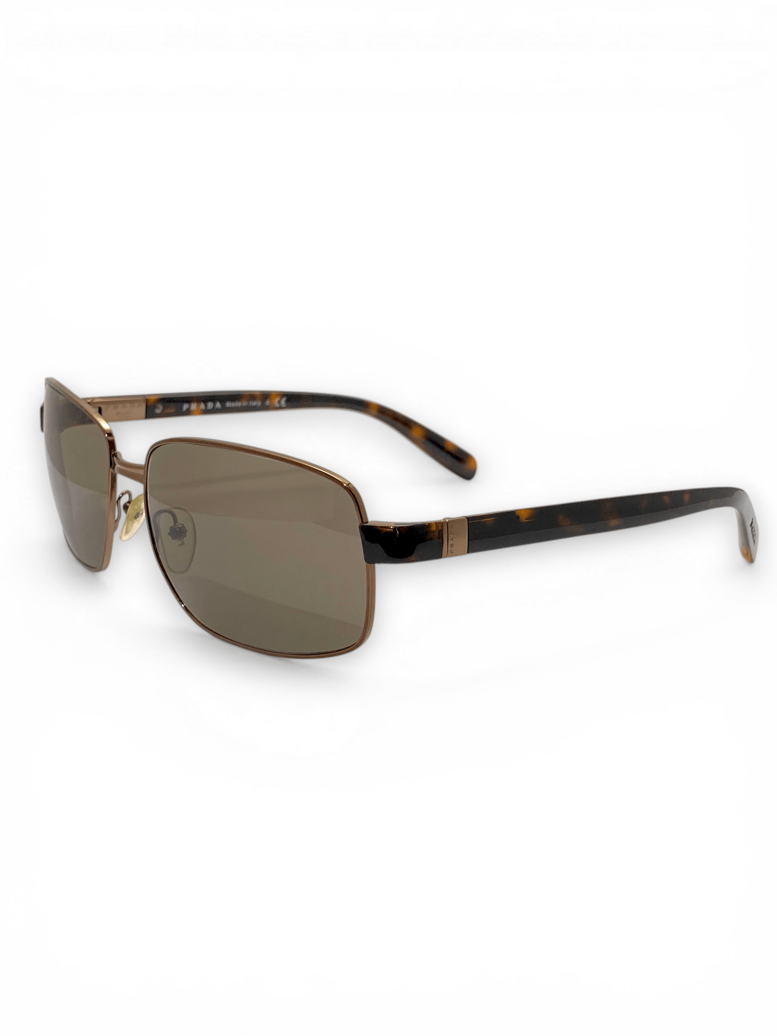 Prada Prada Logo Rectangular Aviator Sunglasses Vintage Y2K Size ONE SIZE - 6 Thumbnail