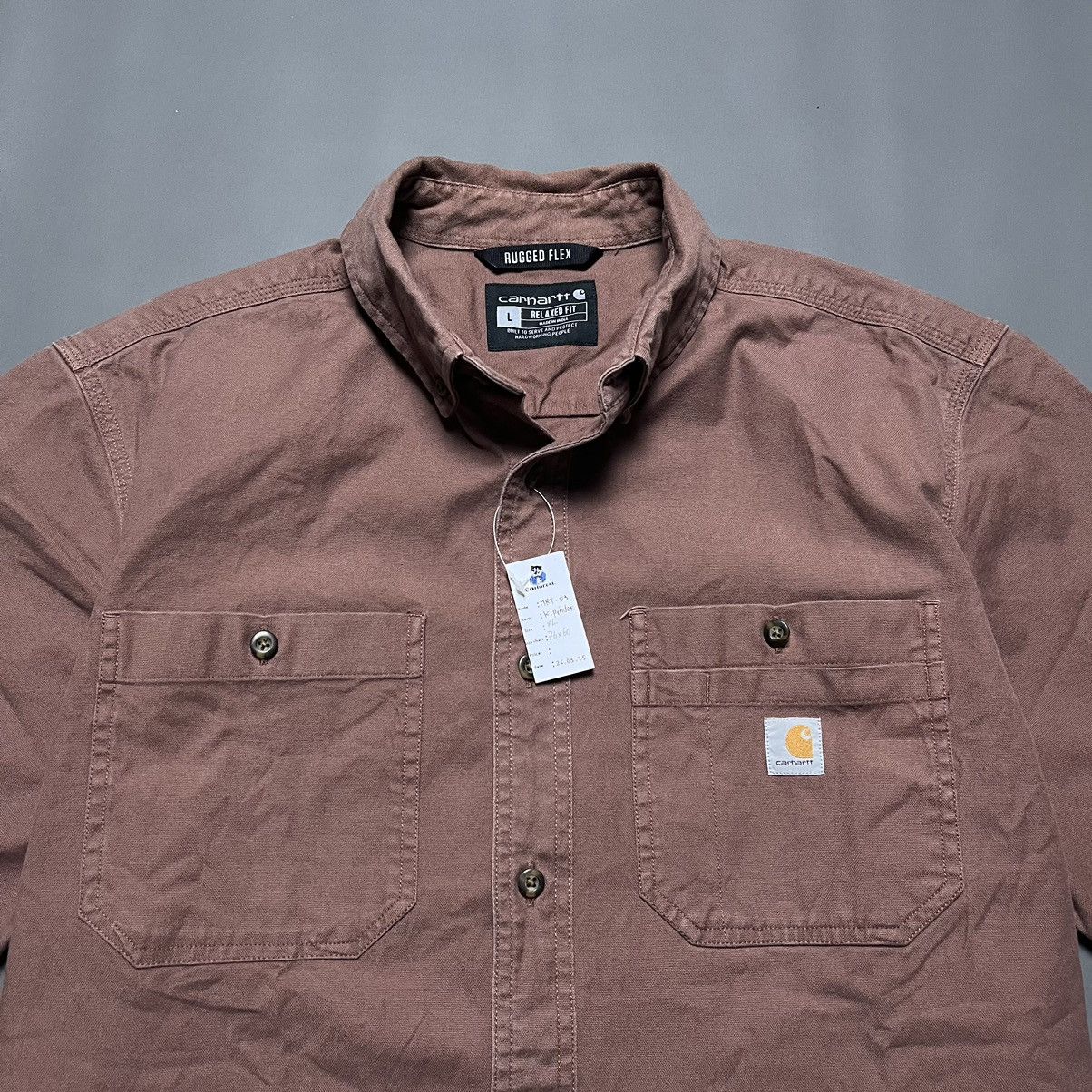 Carhartt × Vintage Vintage Carharrt Rugged Flex Work Shirt Size US L / EU 52-54 / 3 - 2 Thumbnail