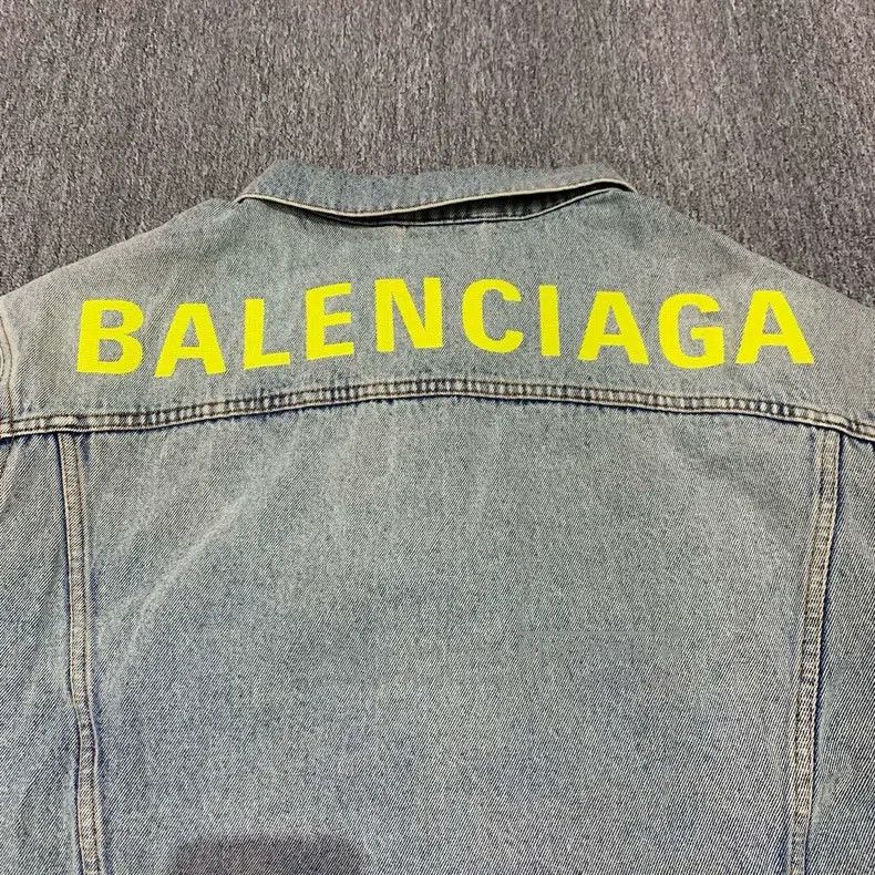 Balenciaga Balenciaga Light Blue Washed Destroyed Back Embroidered Lo Size US L / EU 52-54 / 3 - 9 Thumbnail