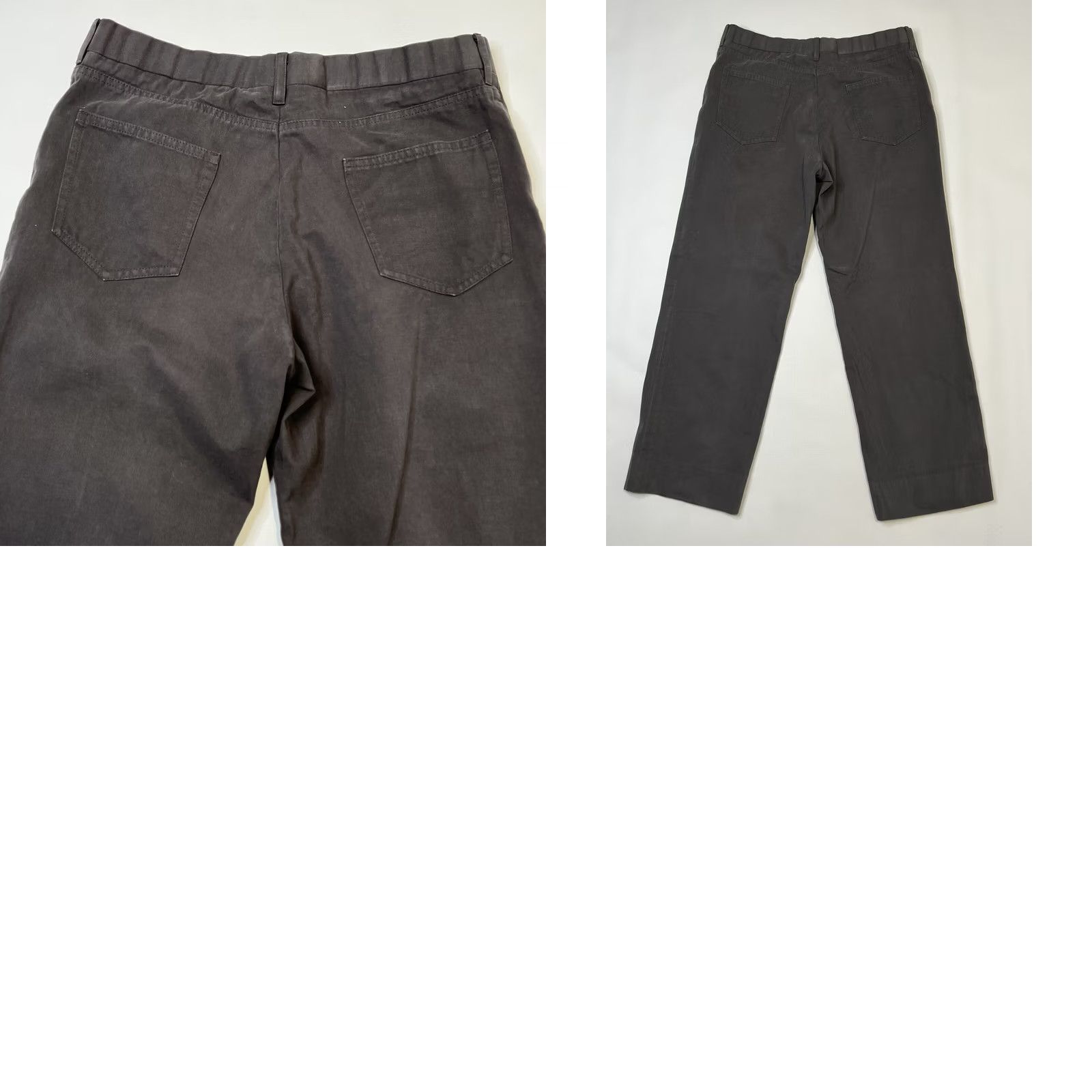 Vintage David August Mens Gray Chino Pants Size 32X30 Flat Front - Premium Cotton Khaki Size US 32 / EU 48 - 8 Thumbnail