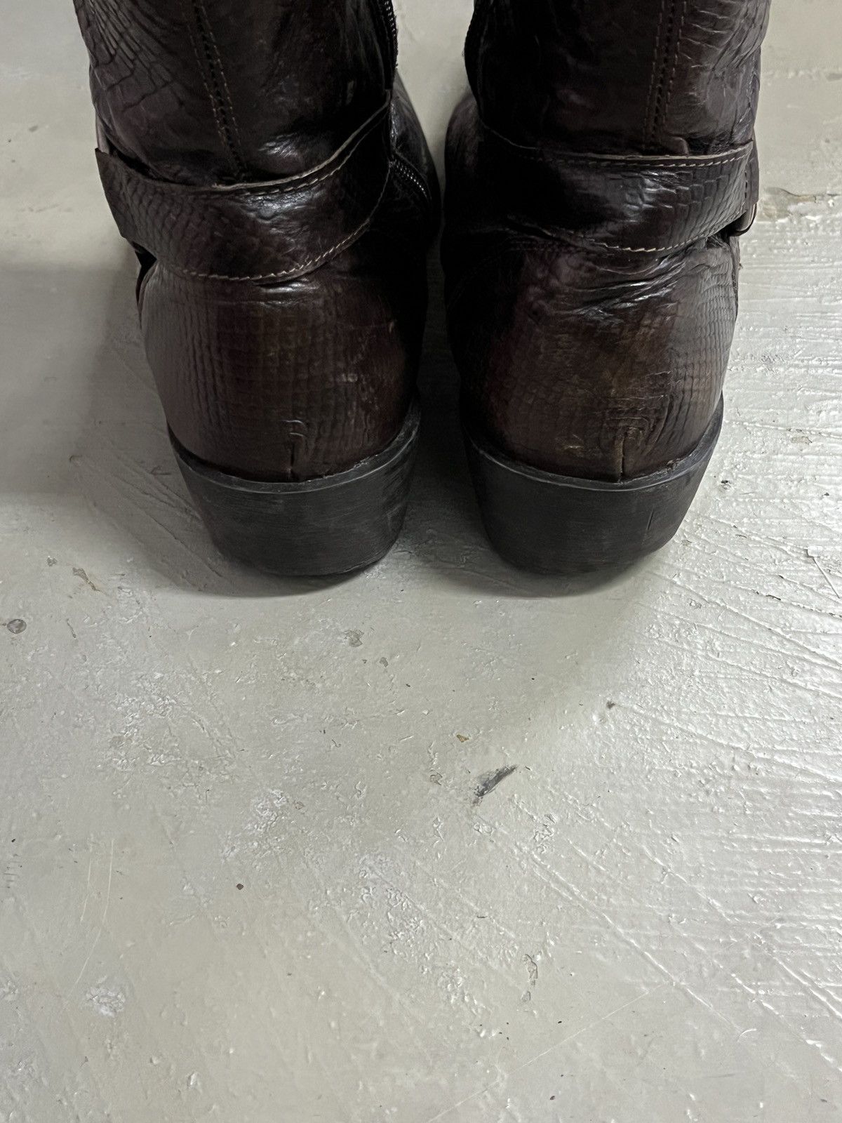 Hedi Slimane Leather Python Harness Boots Saint Laurent Wyatt Inspired Size US 9 / EU 42 - 10 Thumbnail