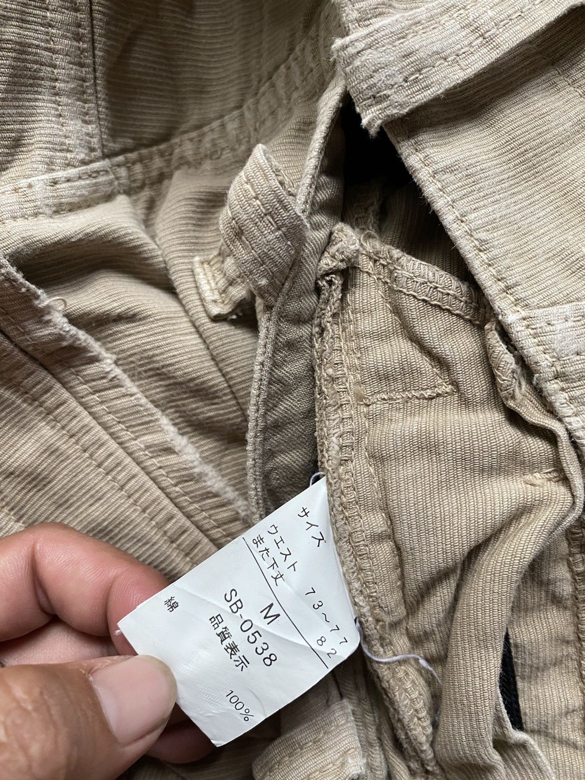 Japanese Brand × Vintage Bartack Coduroy Double Zipper Pockets Pants Size US 32 / EU 48 - 5 Thumbnail