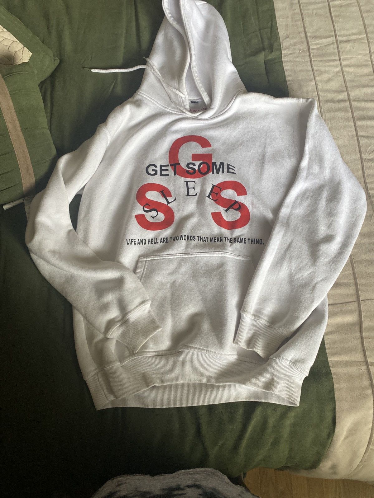 Other Men’s white pullover sweatshirt size large by Get Some Sleep Size US L / EU 52-54 / 3 - 1 Thumbnail