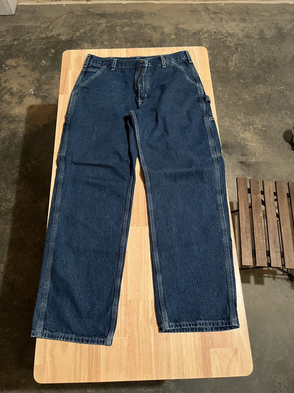 Carhartt Carhartt Carpenter Blue Denim 33/30 Size US 33 - 2 Thumbnail