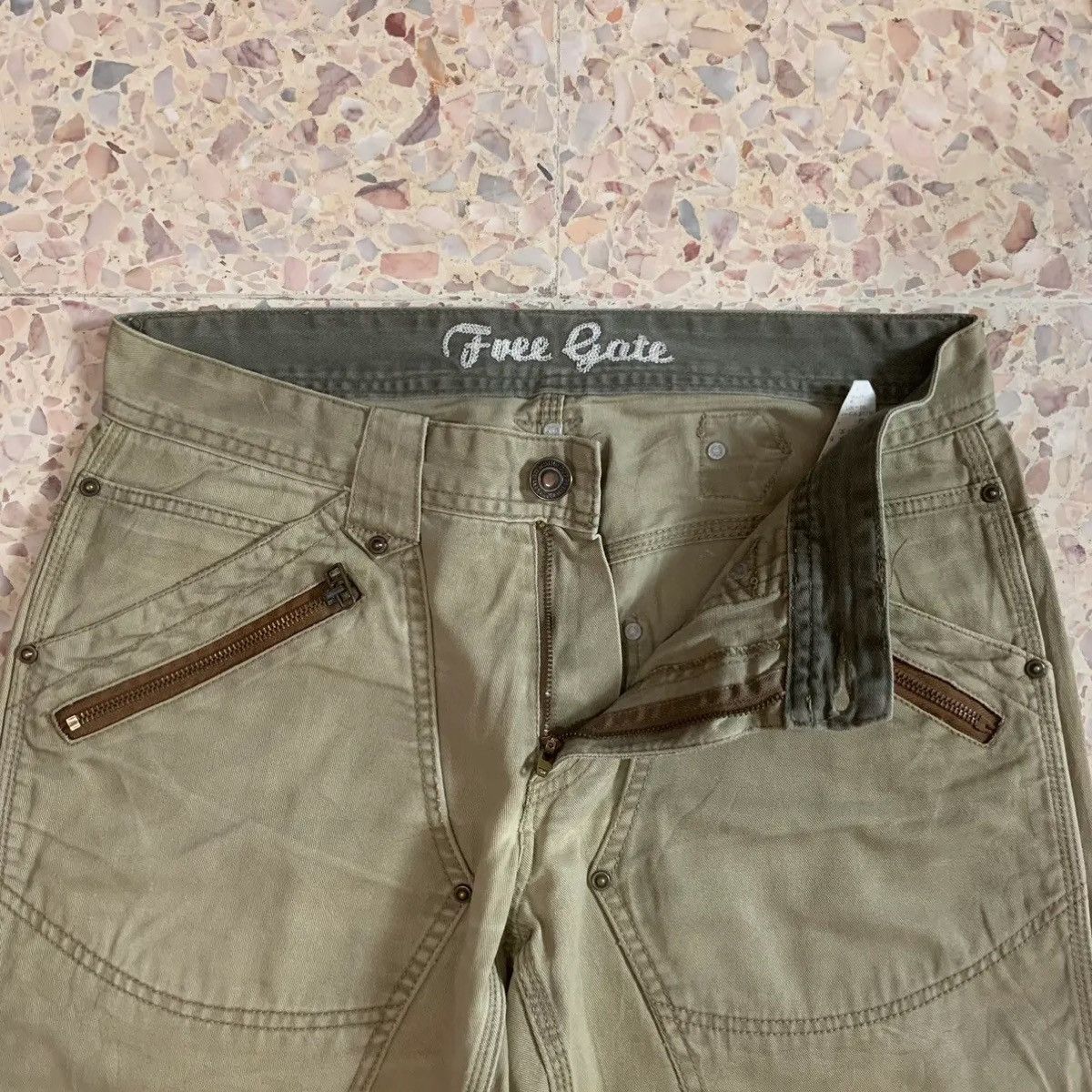 20471120 JAPANESE VINTAGE TROUSERS DOUBLE KNEE CINCH BACK CARPENTER Size US 32 / EU 48 - 4 Thumbnail