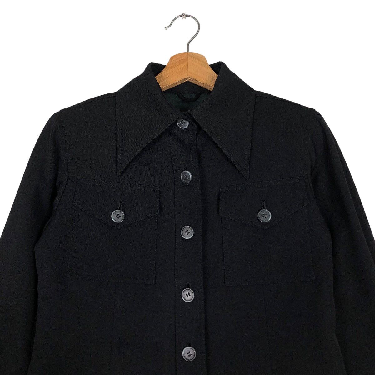 Yves Saint Laurent 🔥Vtg Long Jacket Rich Black Yves Saint Laurent Size US M / EU 48-50 / 2 - 3 Thumbnail
