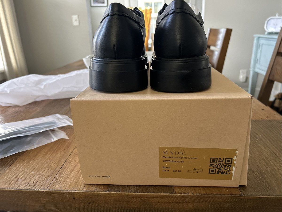 Other WYDR Marnie Lace-Up Moccasins Black Leather, Women's US 9 Size US 9 / IT 39 - 5 Thumbnail