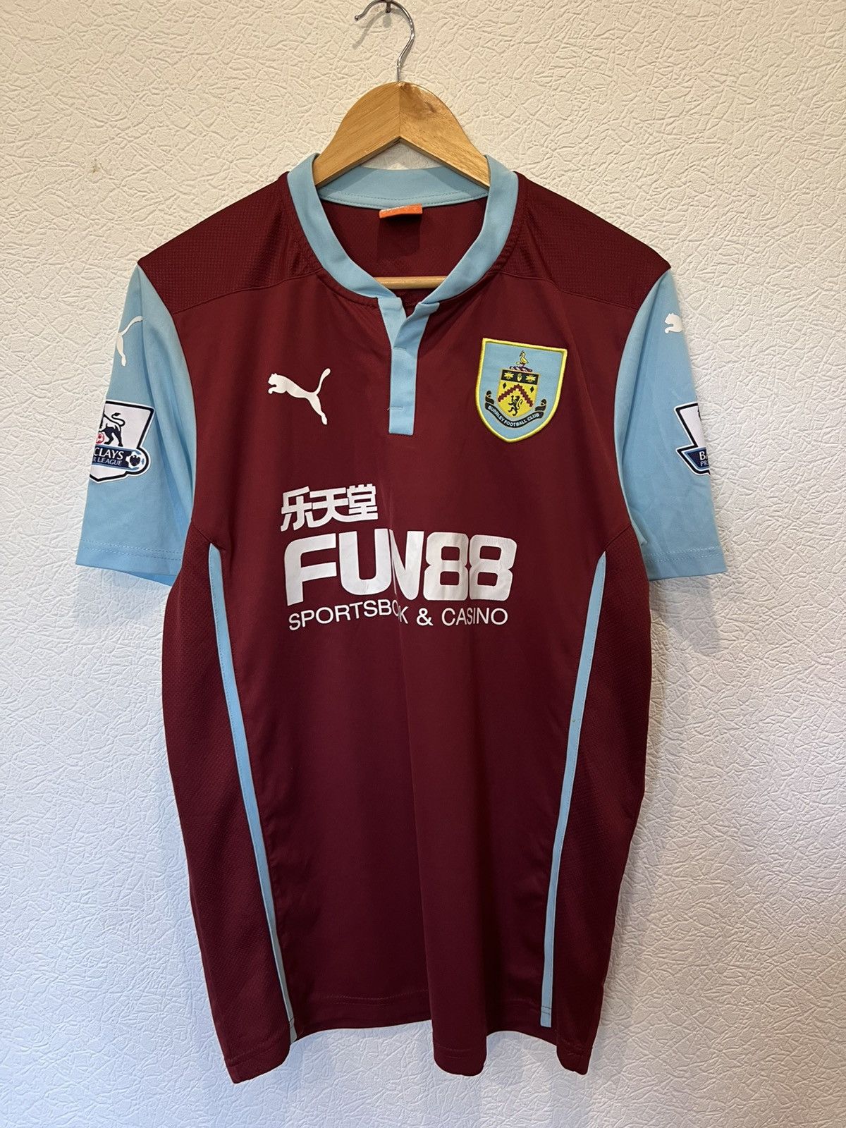 Puma Puma Burnley 2014/2015 Home Kit Soccer Jersey Football Shirt Size US L / EU 52-54 / 3 - 1 Thumbnail