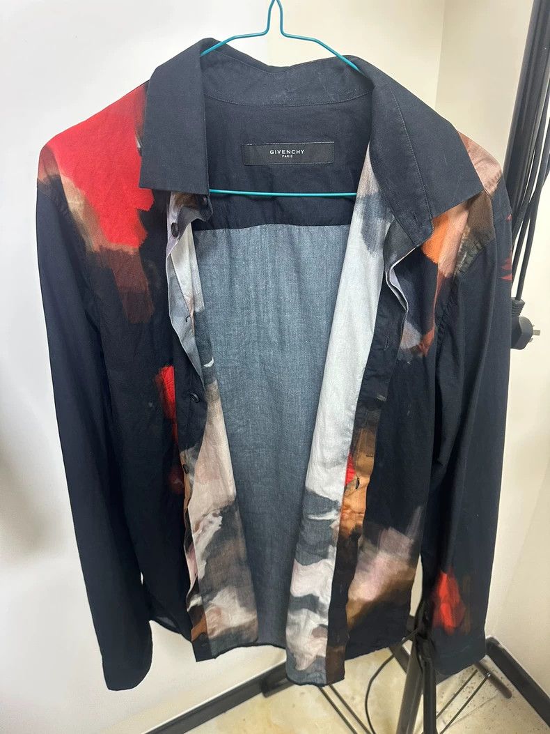 Givenchy Givenchy Oil Painting Shirt, Size 41, Shoulder Width 44, C Size US L / EU 52-54 / 3 - 1 Thumbnail