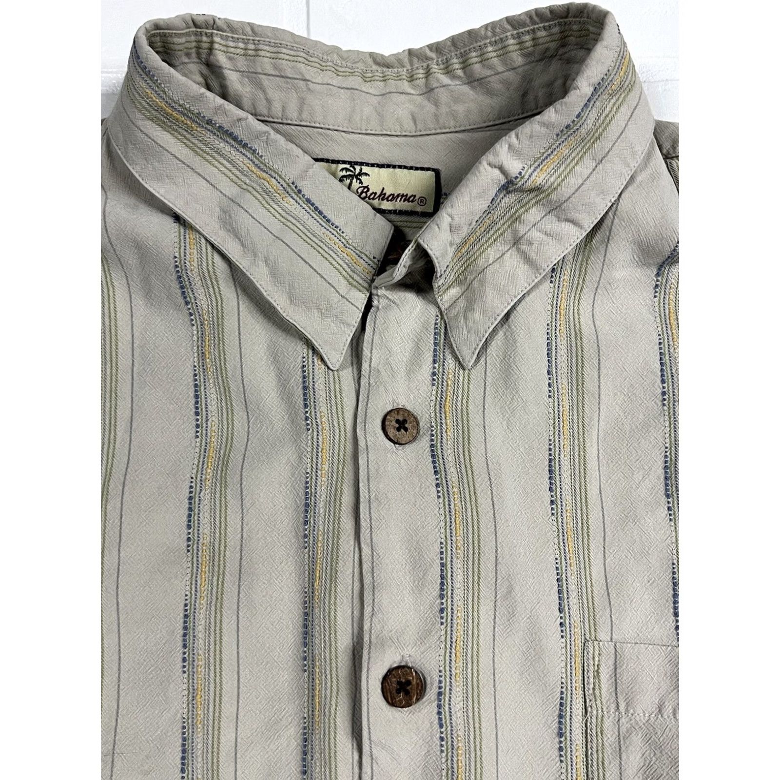 Tommy Bahama VINTAGE? No — Tommy Bahama Silk Shirt Striped Button-Up Size US XL / EU 56 / 4 - 5 Thumbnail