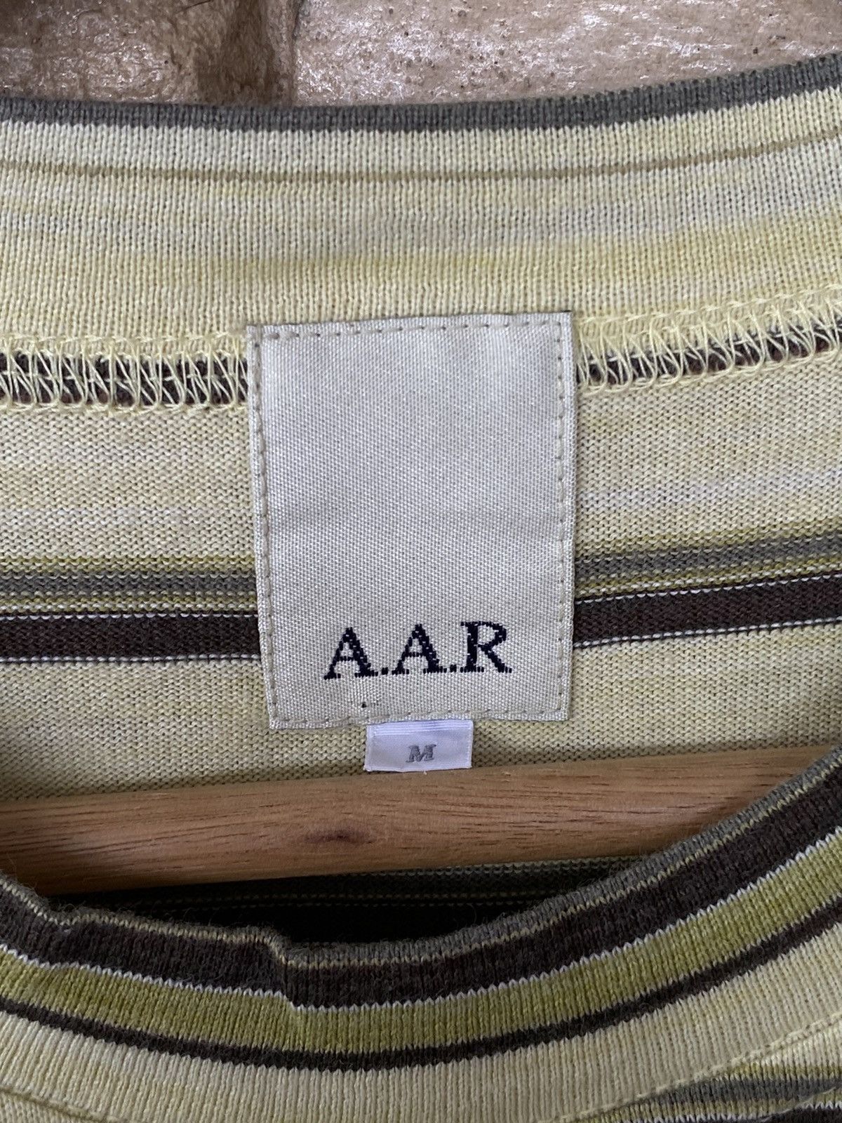 Yohji Yamamoto Rare Vintage A.A.R By Yohji Yamamoto Stripe Tees designer Size US M / EU 48-50 / 2 - 5 Thumbnail