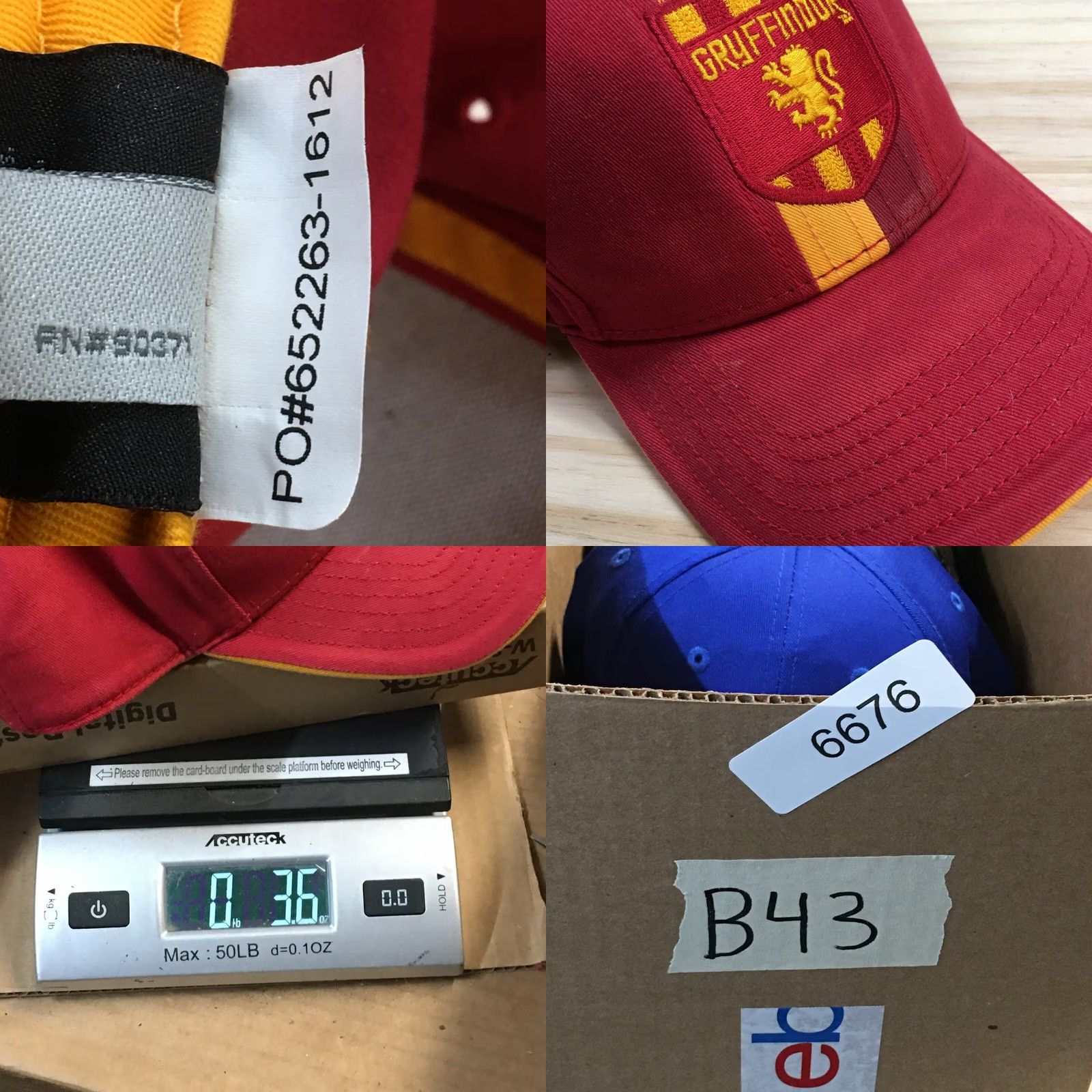 Vintage Harry Potter Gryffindor Crest Baseball Cap Hat Mens OS Maroon Gold Adjustable Size ONE SIZE - 9 Thumbnail