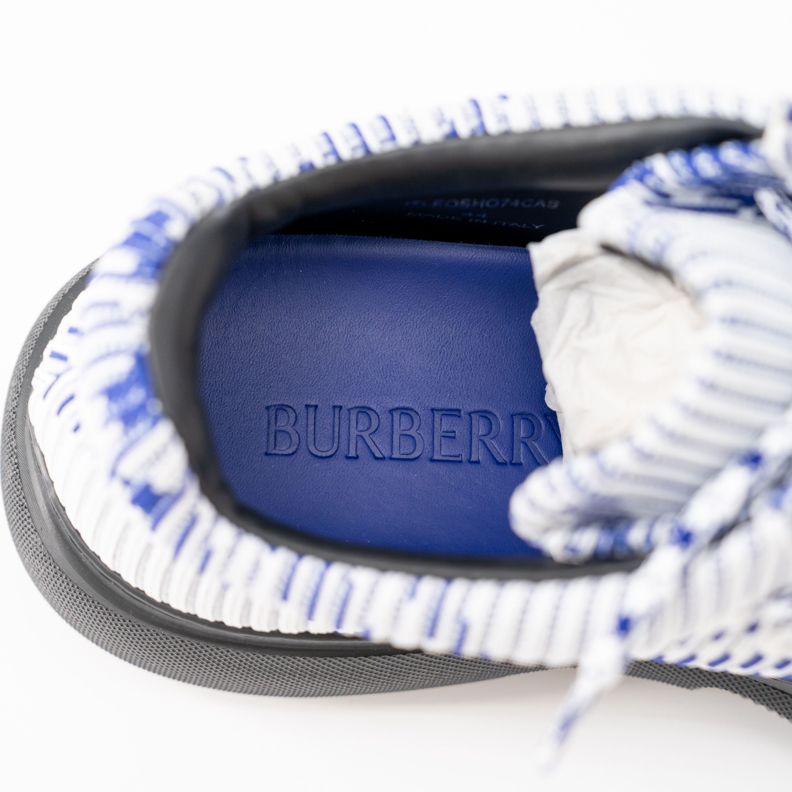Burberry 44eu 11us Burberry Creeper Lace-Up Boots Blue White Check Size US 11 / EU 44 - 6 Thumbnail