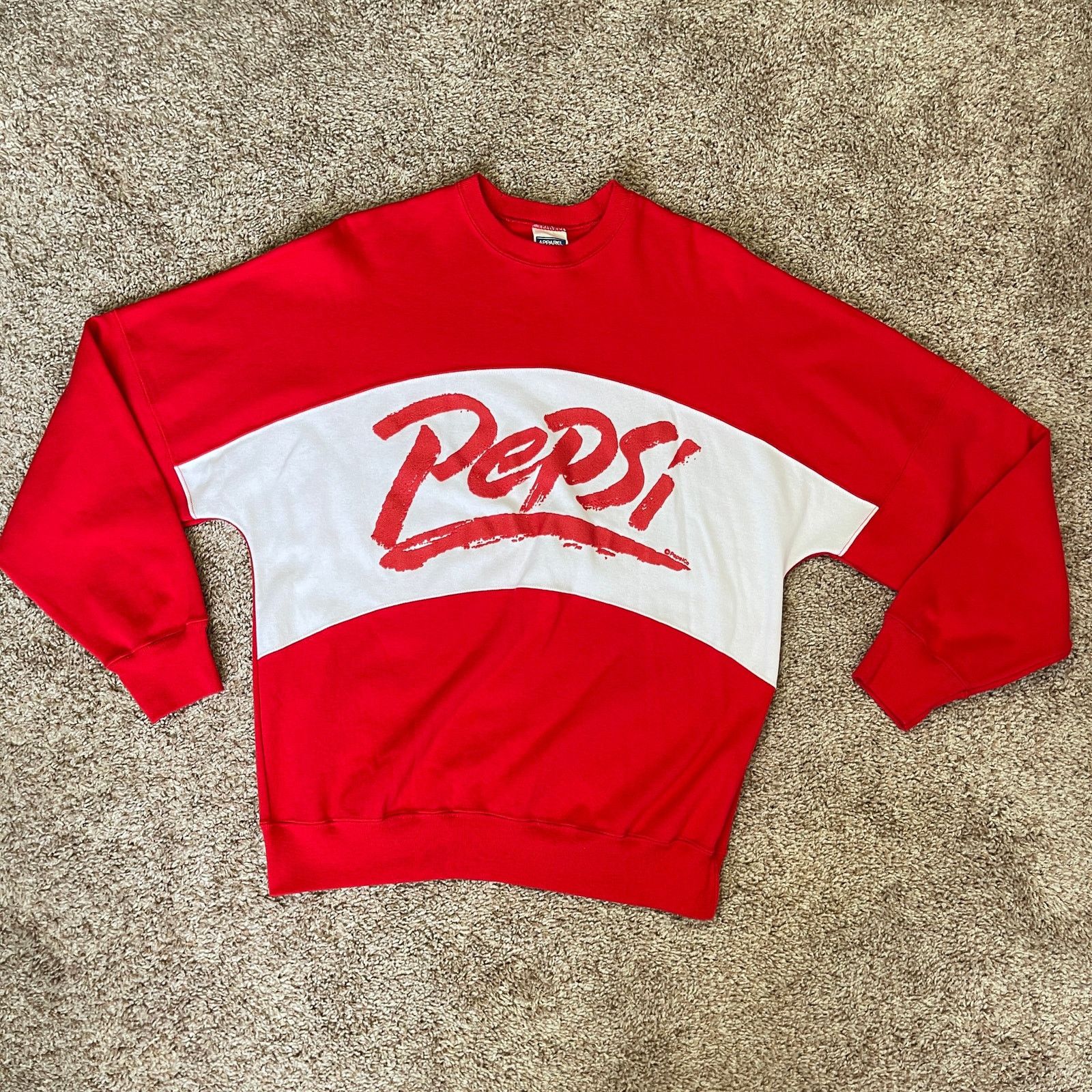 Pepsi VTG 1980’s Red White Pepsi Drop Shoulder Sweatshirt NWOT M Size US M / EU 48-50 / 2 - 11 Thumbnail